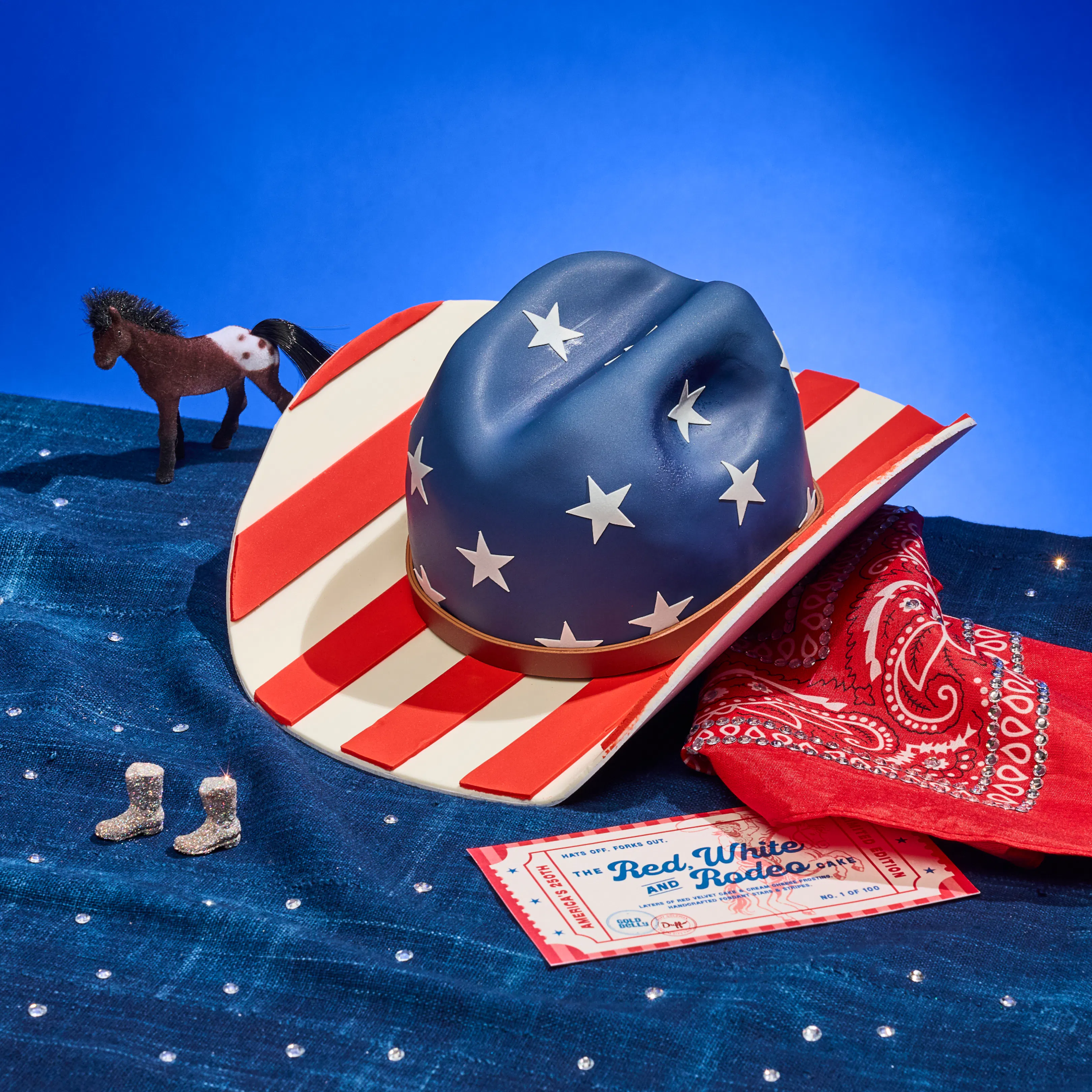 Red, White & Rodeo Cowboy Hat Cake by Duff Goldman - Alternate image 1