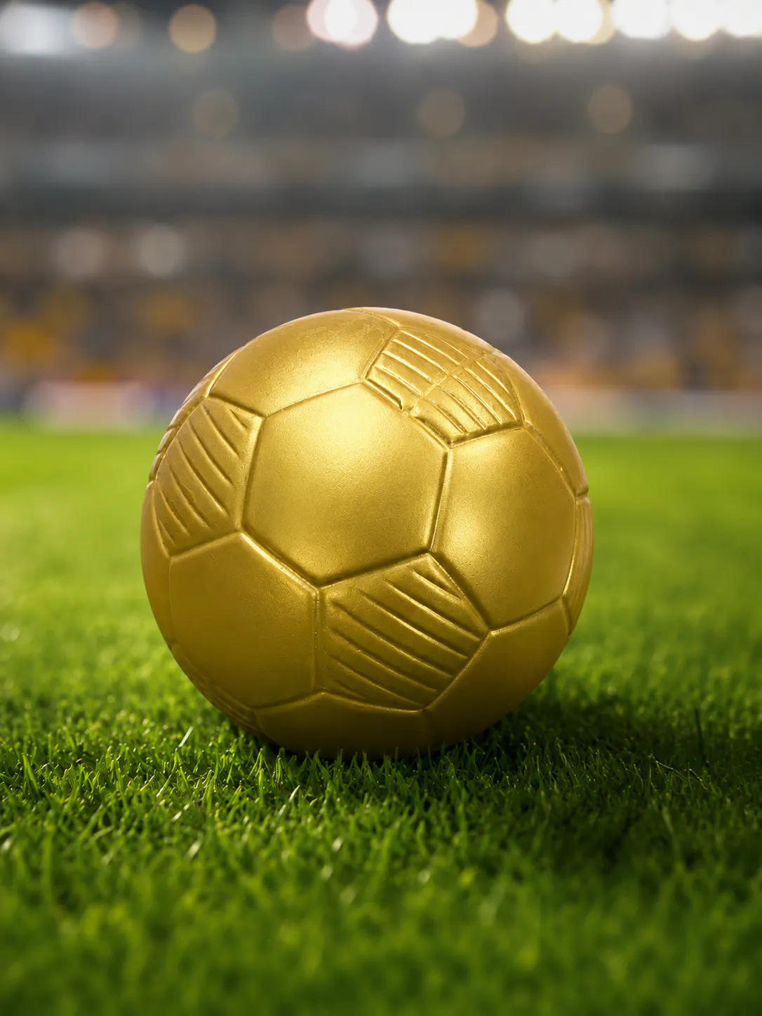 Gold World Cup Chocolate Match Ball by Knipschildt Chocolatier