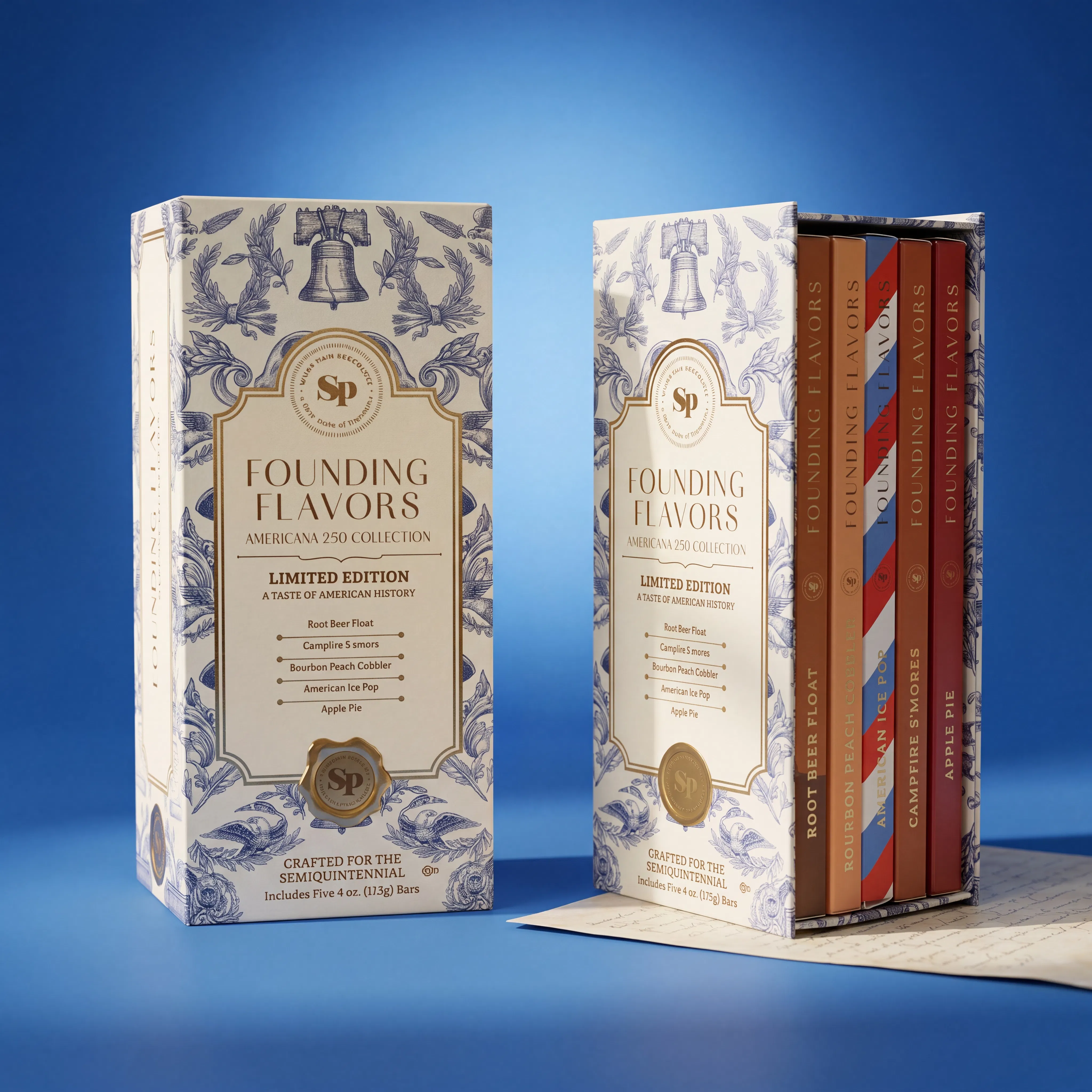 "America 250" Founding Flavors Chocolate Bar Set by Sugar Plum