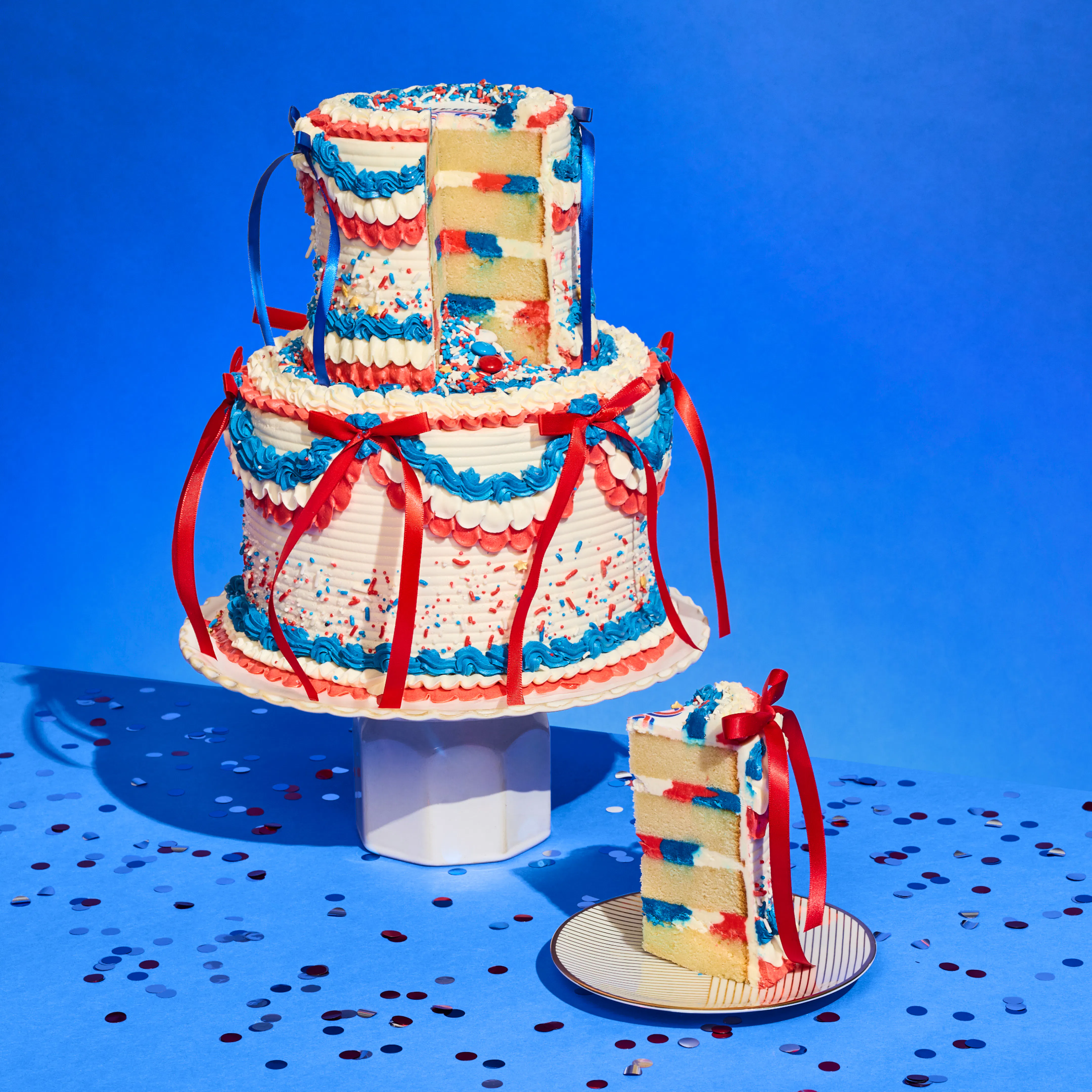 Love & Liberty Tiered Cake by Trophy Cupcakes