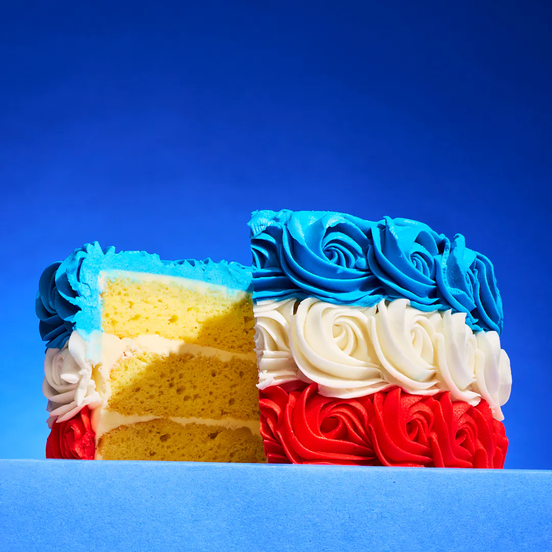 Red, White & Blooming Cake by Edgar's Bakery - Alternate image 1
