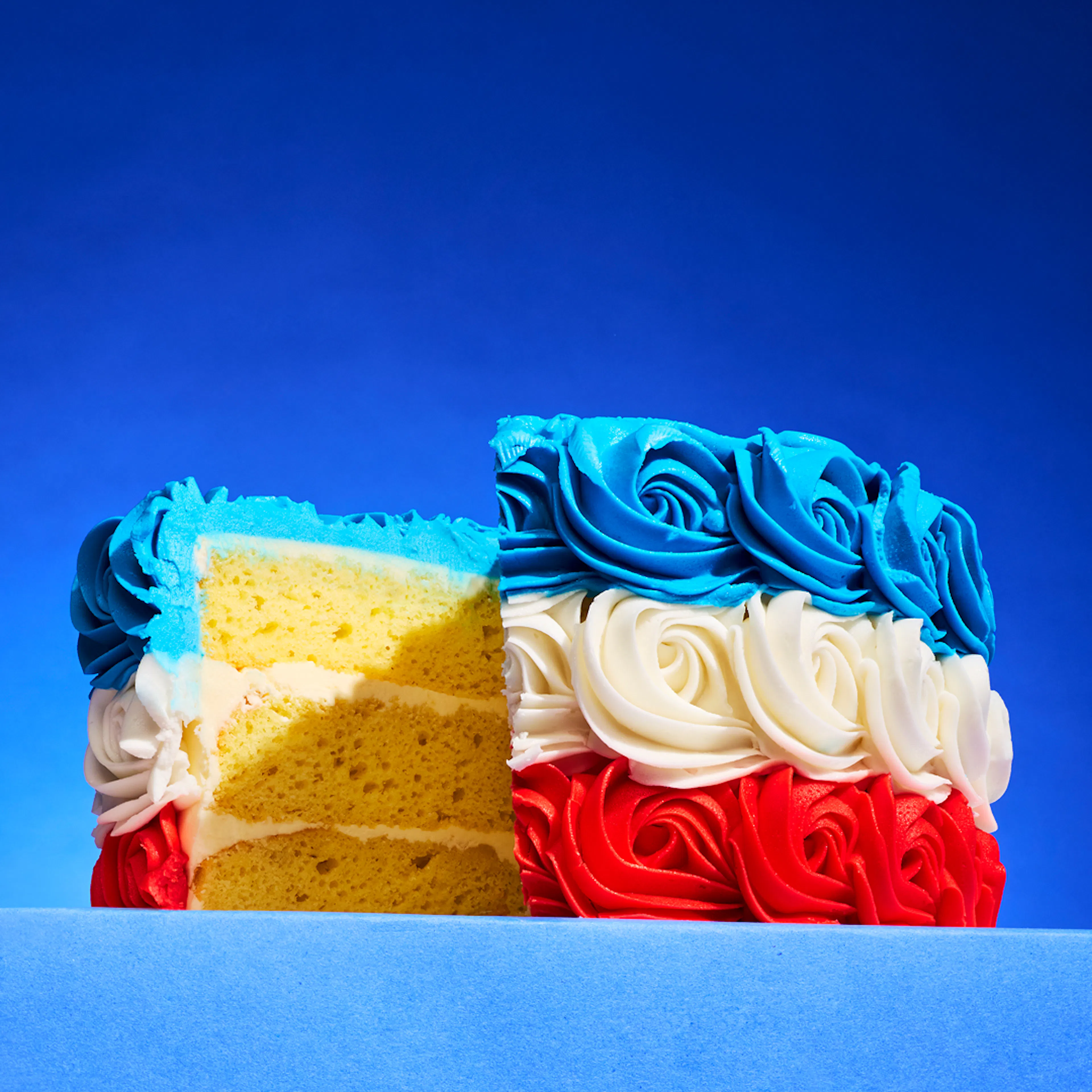 Red, White & Blooming Cake by Edgar's Bakery - Alternate image 1