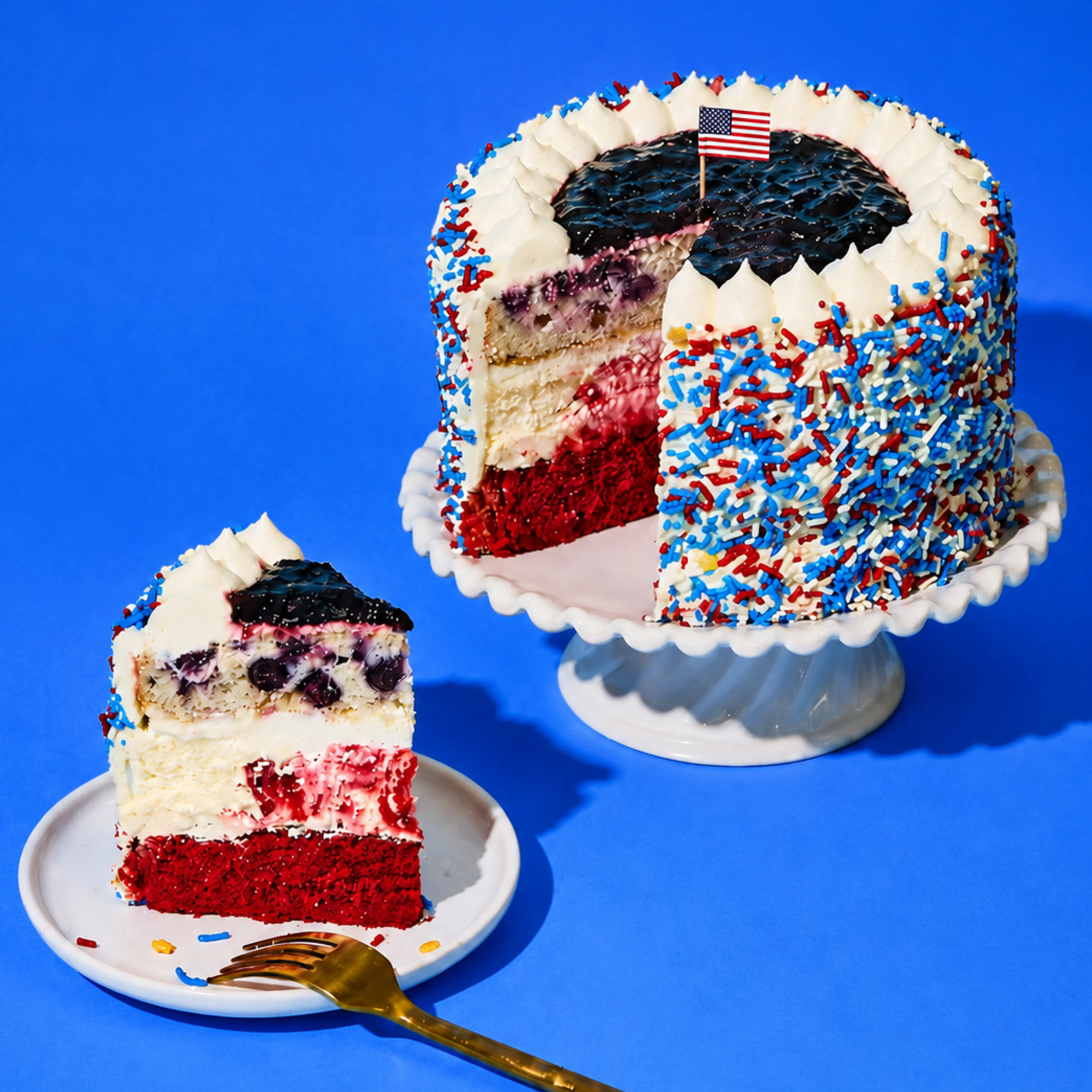Red, White & Blueberry Piecaken by PieCaken Bakeshop