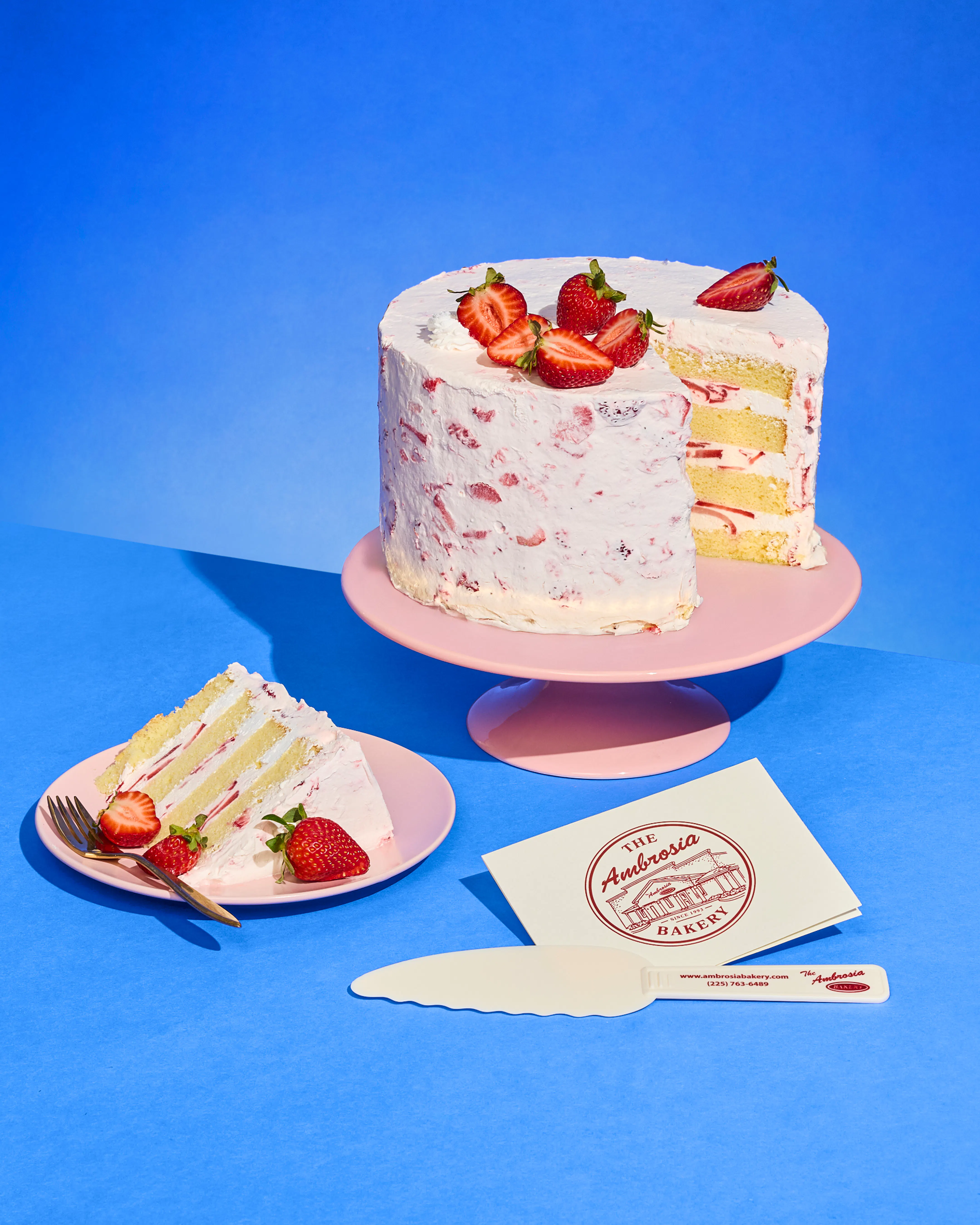 Fresh Strawberry Cake by The Ambrosia Bakery