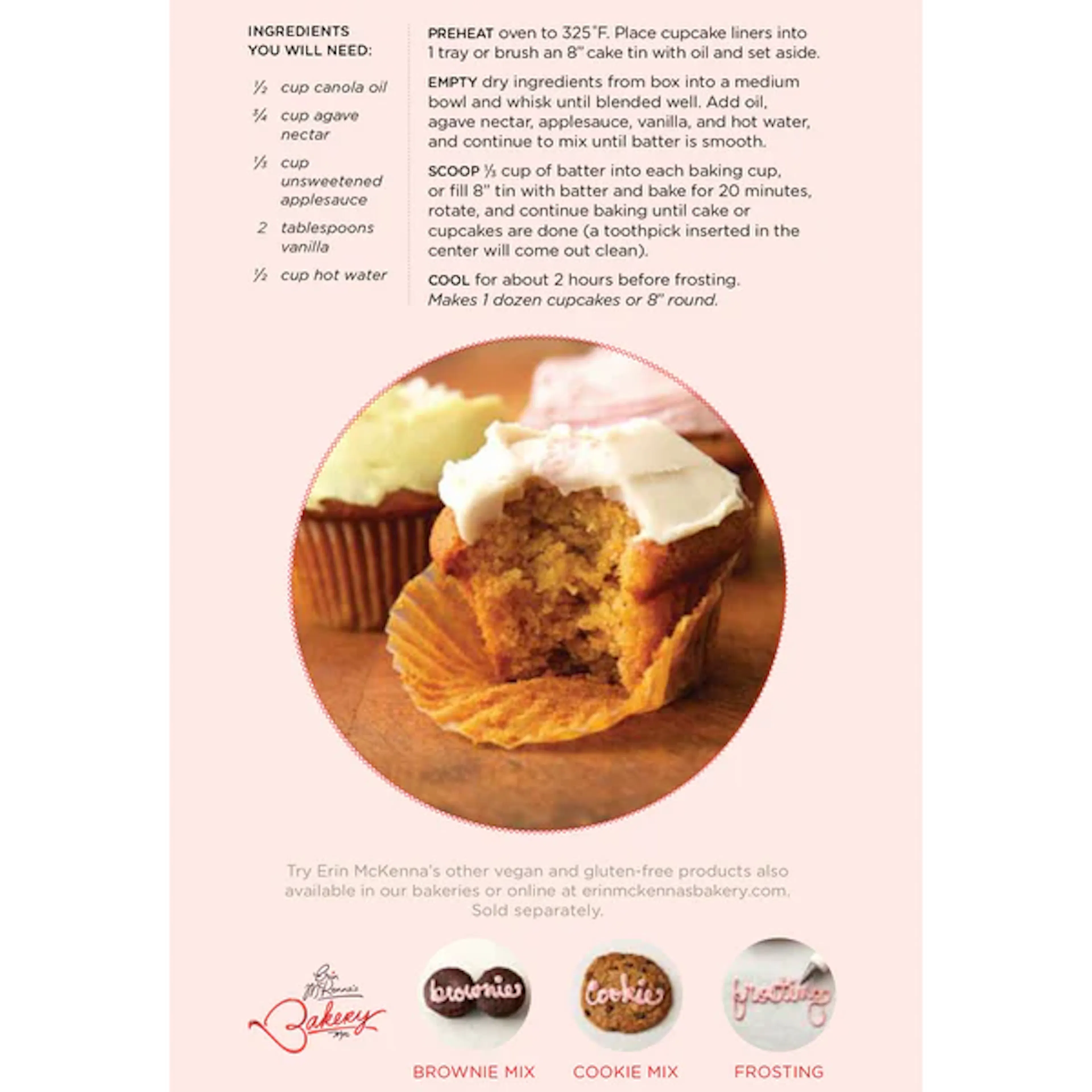 Vegan + Gluten Free Vanilla Cake Mix + Vanilla Frosting by Erin McKenna's Bakery - Alternate image 1