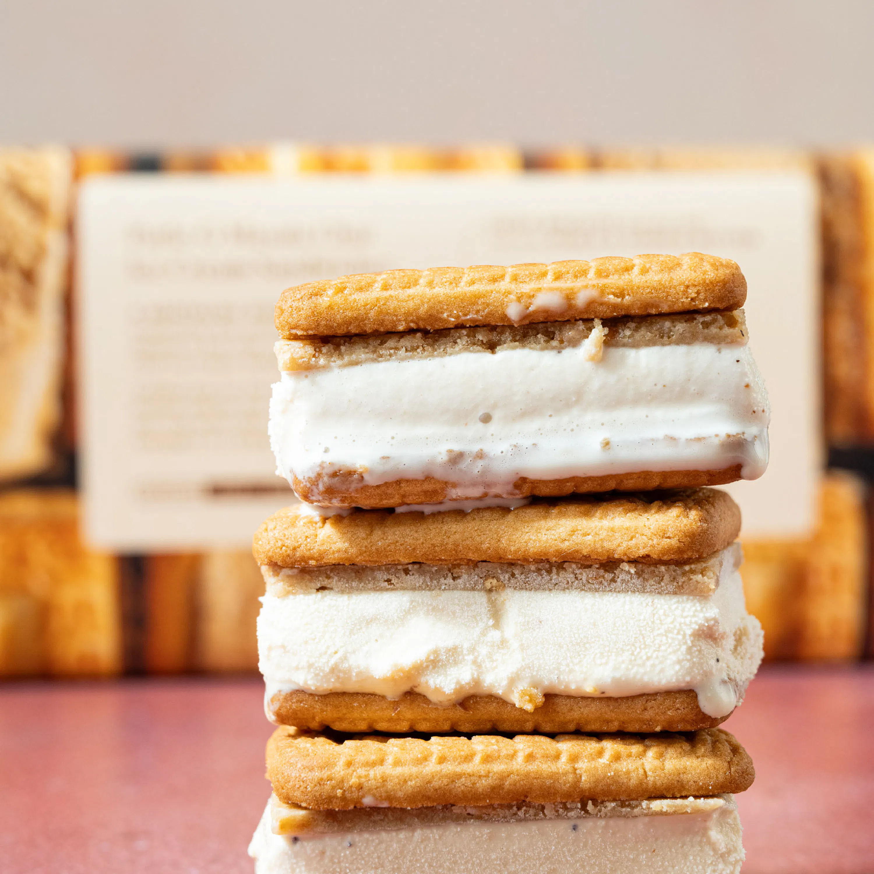 Indian Biscuit Masala Chai Ice Cream Sandwiches by Malai Ice Cream - Alternate image 1