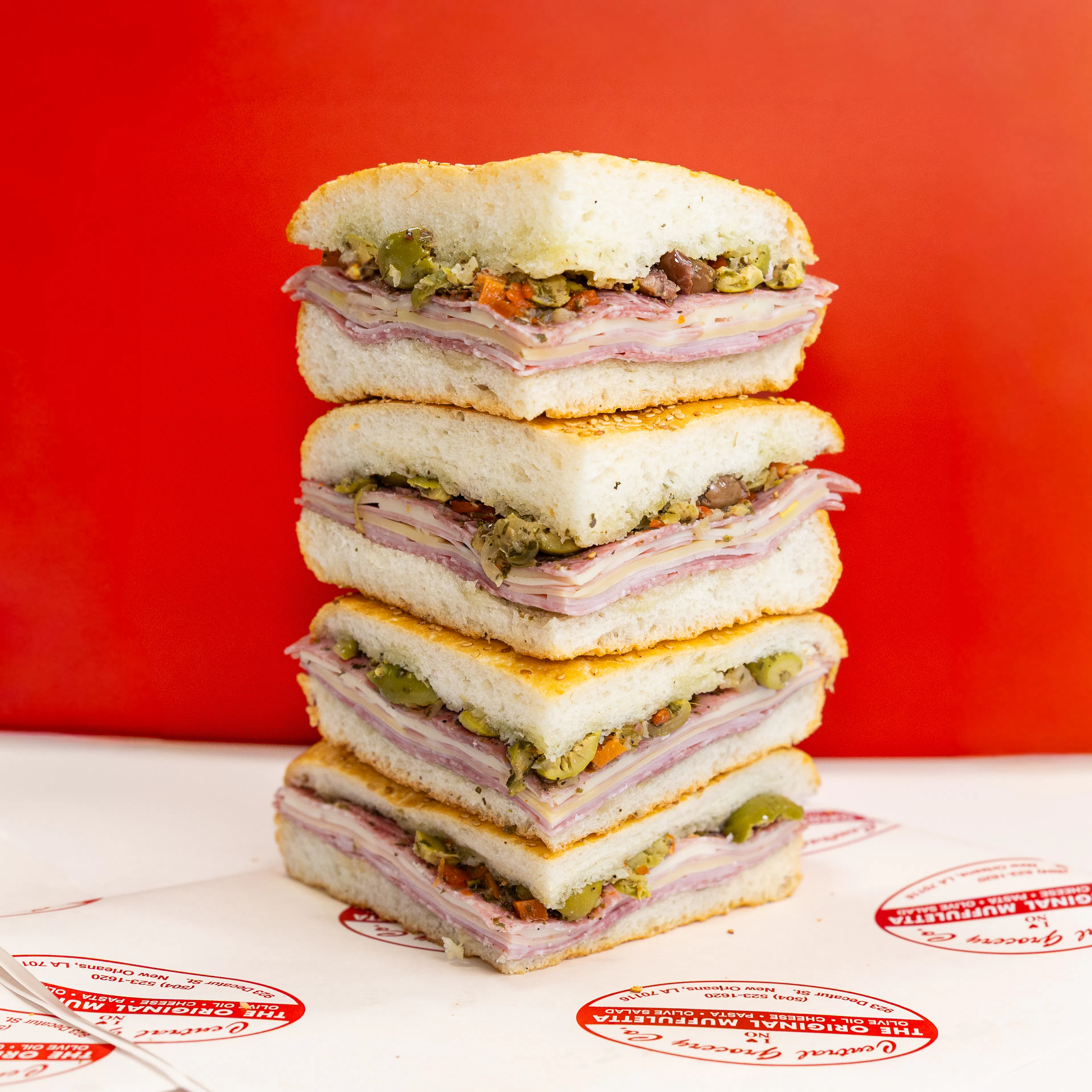 Original Muffuletta Sandwich - 4 pack (Serves 14-16) by Central Grocery Muffulettas - Alternate image 1