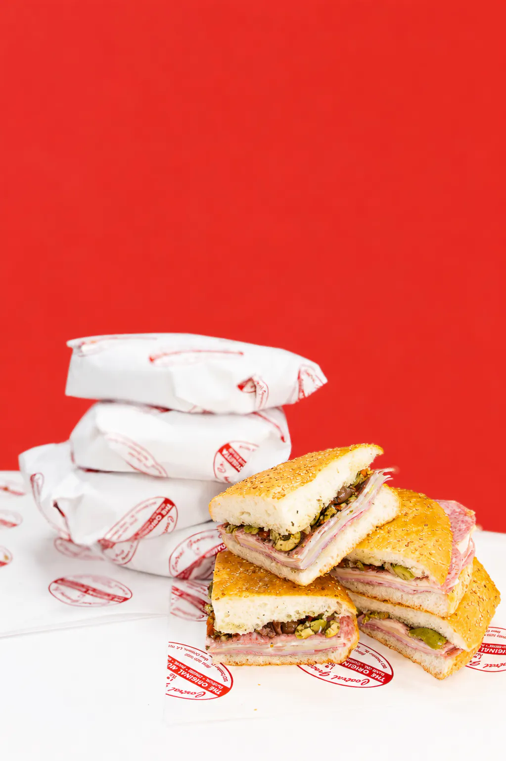 Original Muffuletta Sandwich - 5 pack (Serves 16-20) by Central Grocery Muffulettas
