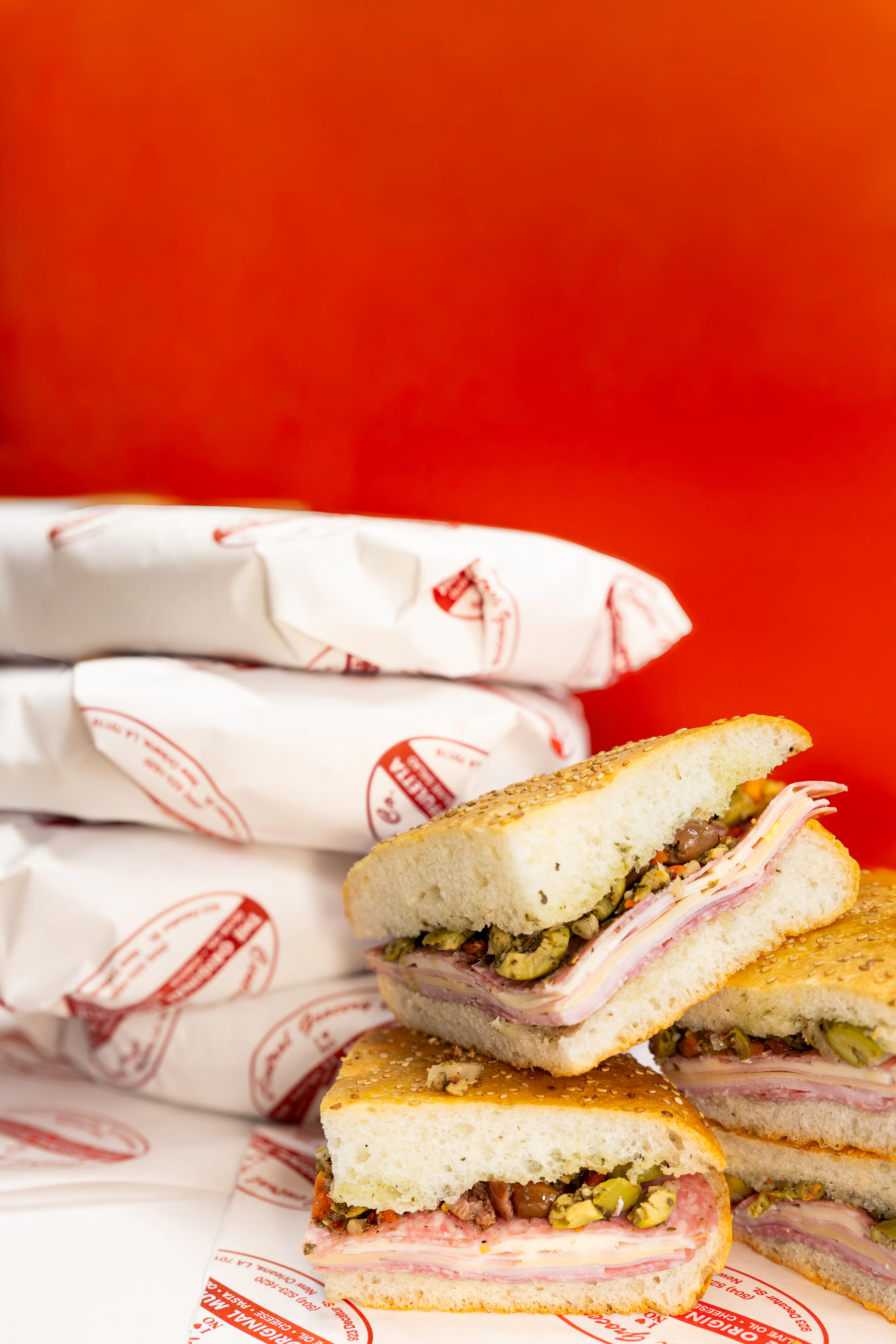 Original Muffuletta Sandwich - 5 pack (Serves 16-20) by Central Grocery Muffulettas - Alternate image 1