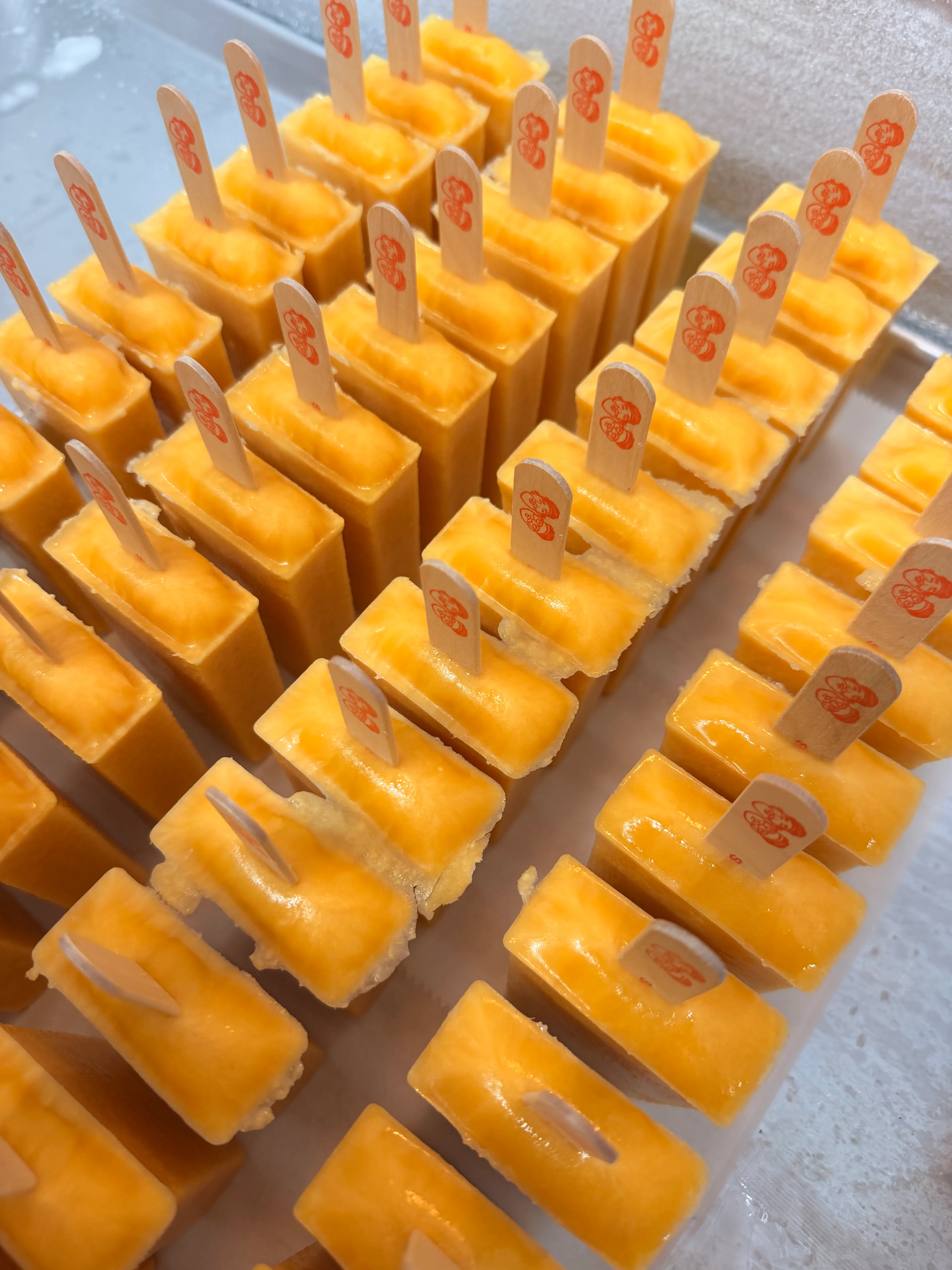 Vegan Peach Mango Ice Pops - 12 Pack by Savannah Square Pops