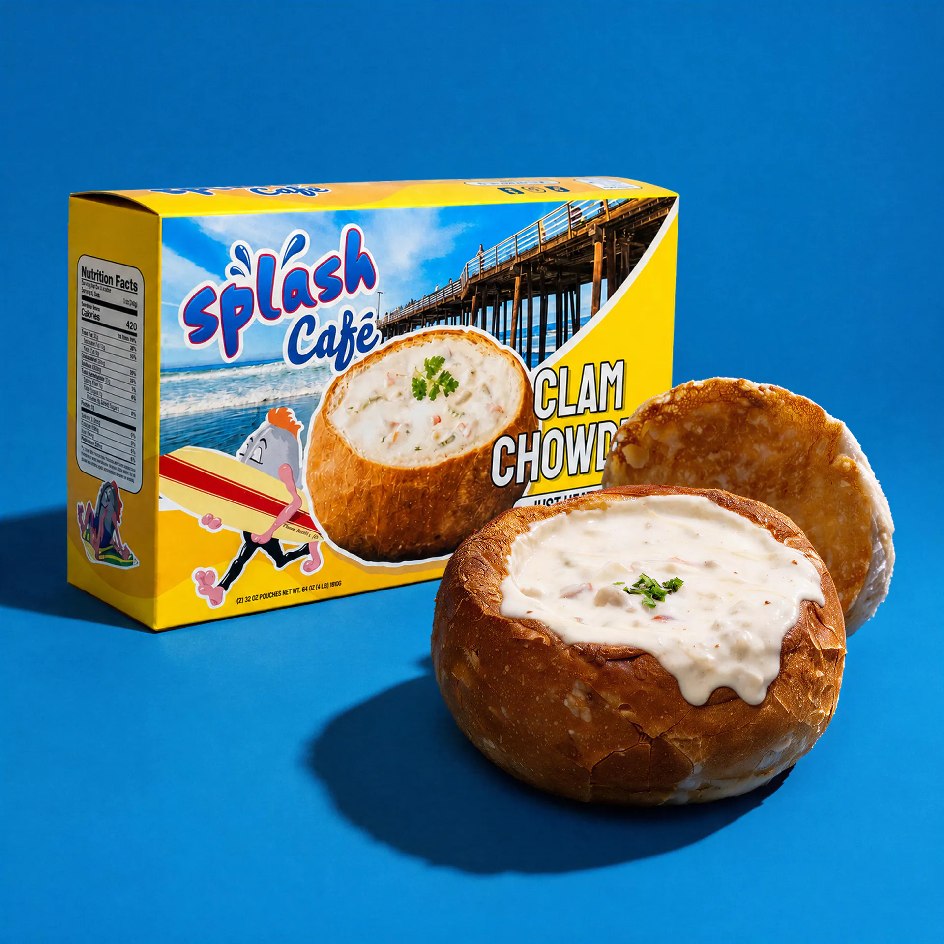 Sourdough Bread Bowls + Clam Chowder Kit - 8 Pack by Splash Cafe - Alternate image 1
