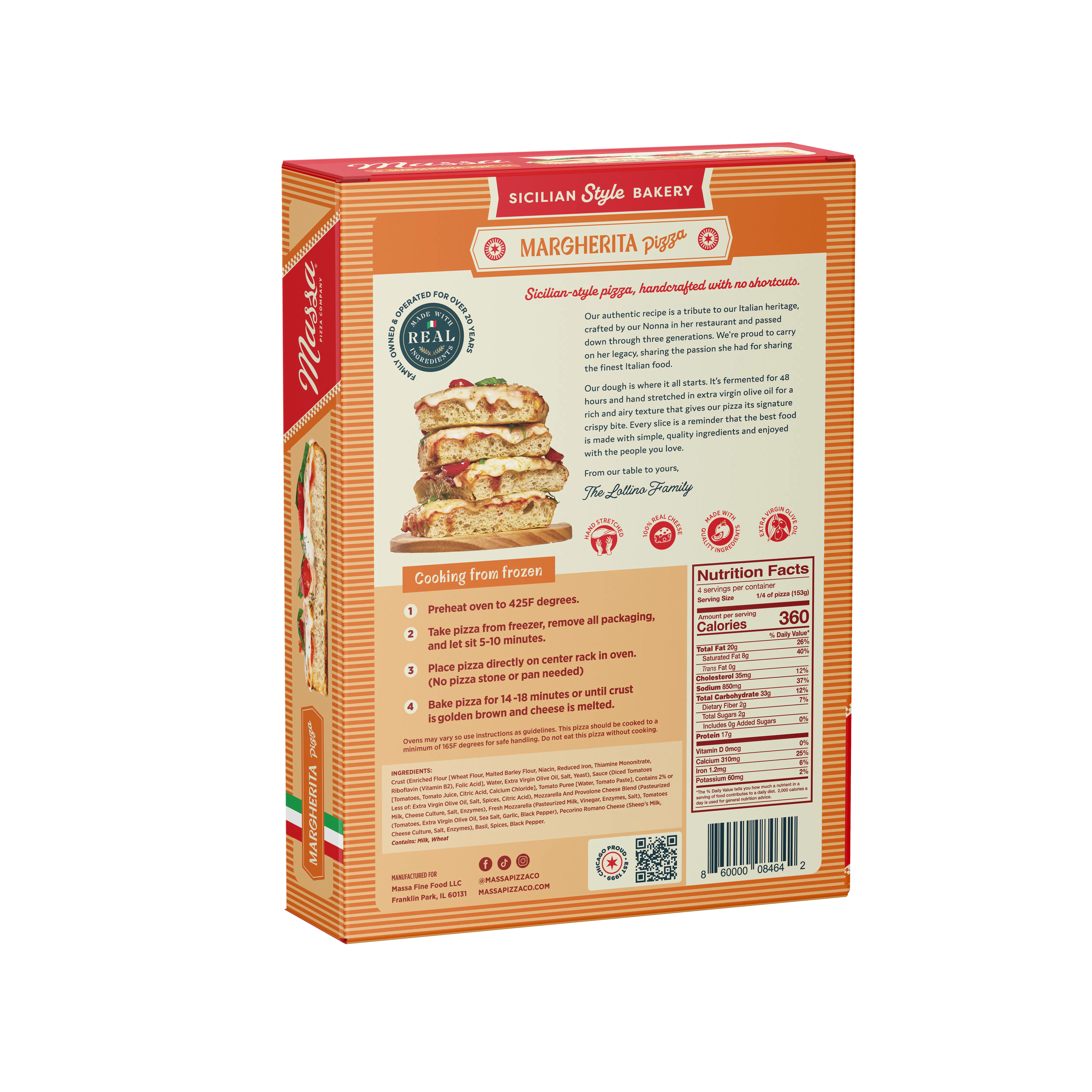 Sicilian Margherita Pizza - 3 Pack by Massa Pizza Company | Goldbelly