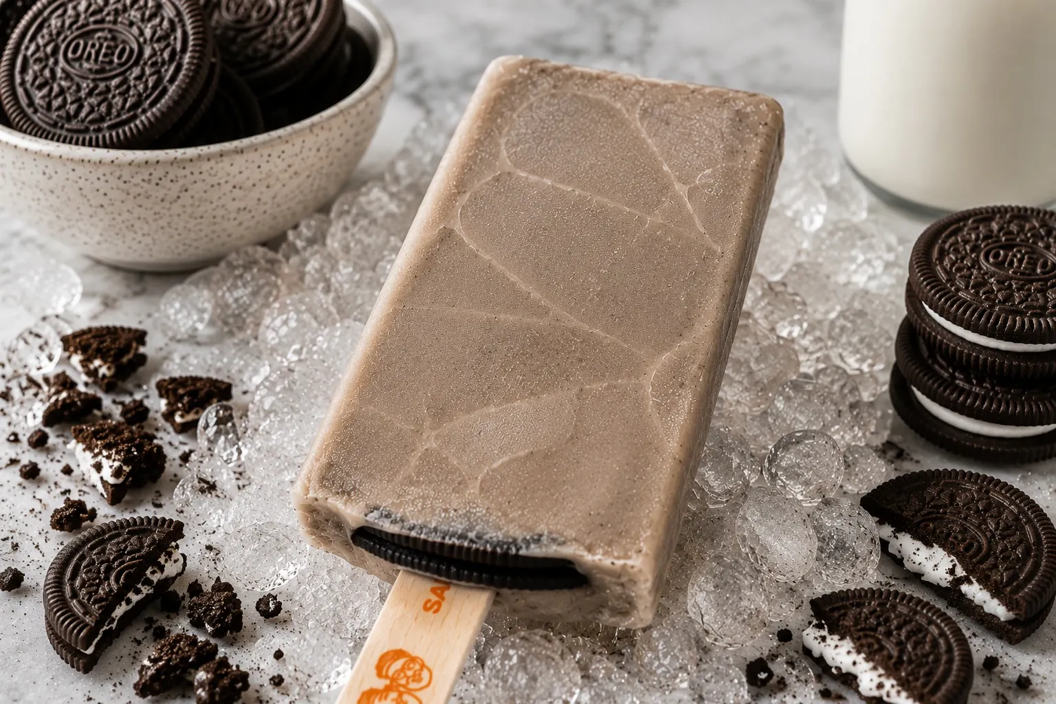 Savannah Square Pops - Cookies & Cream Ice Pops - 12 Pack