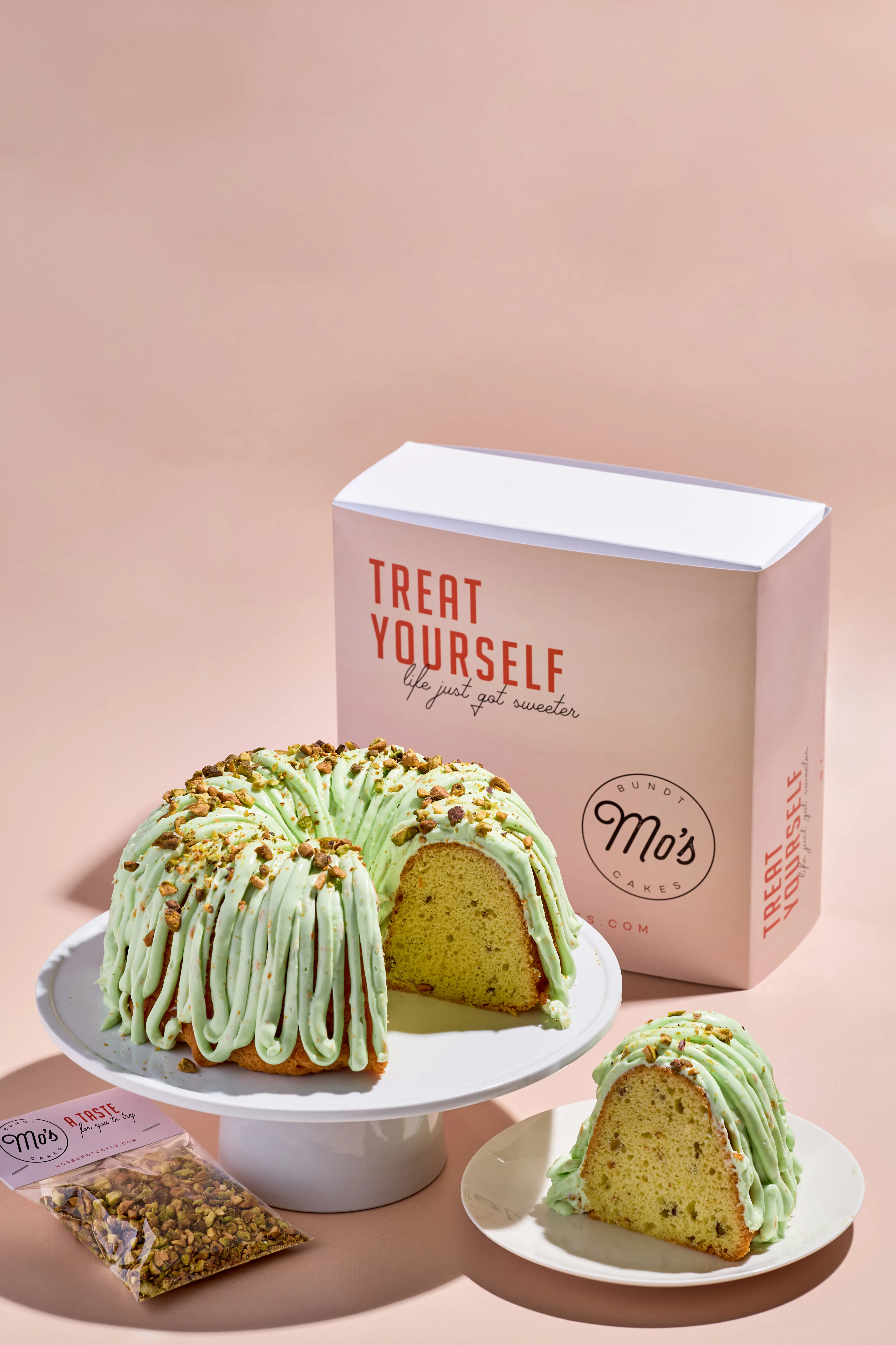 Pistachio Bundt Cake by Mo's Bundt Cakes