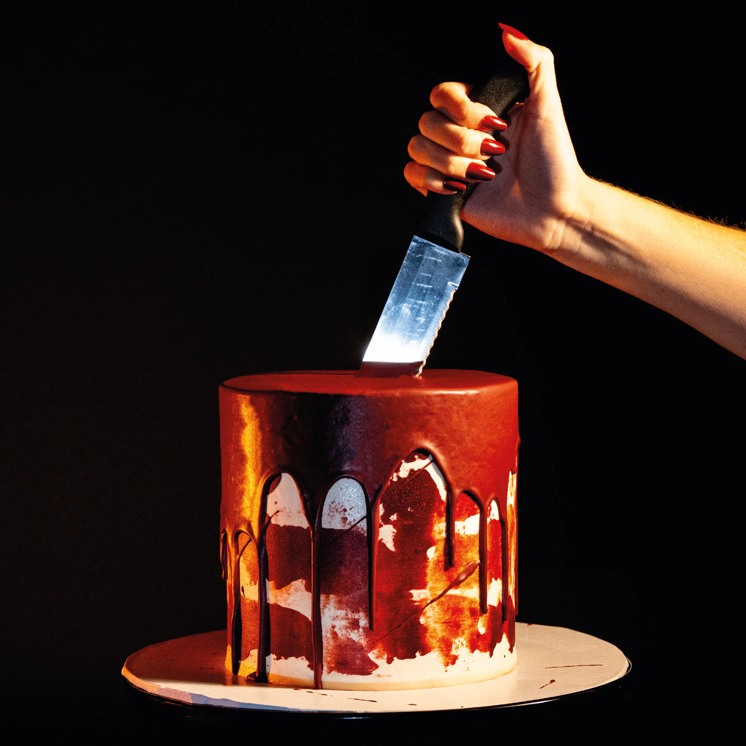 Halloween Bloody Knife Red Velvet Cake by Sweet E's Bake Shop - Alternate image 2