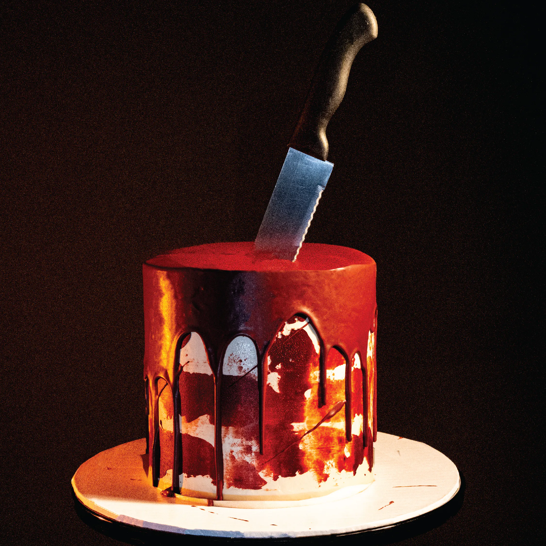 Halloween Bloody Knife Red Velvet Cake by Sweet E's Bake Shop