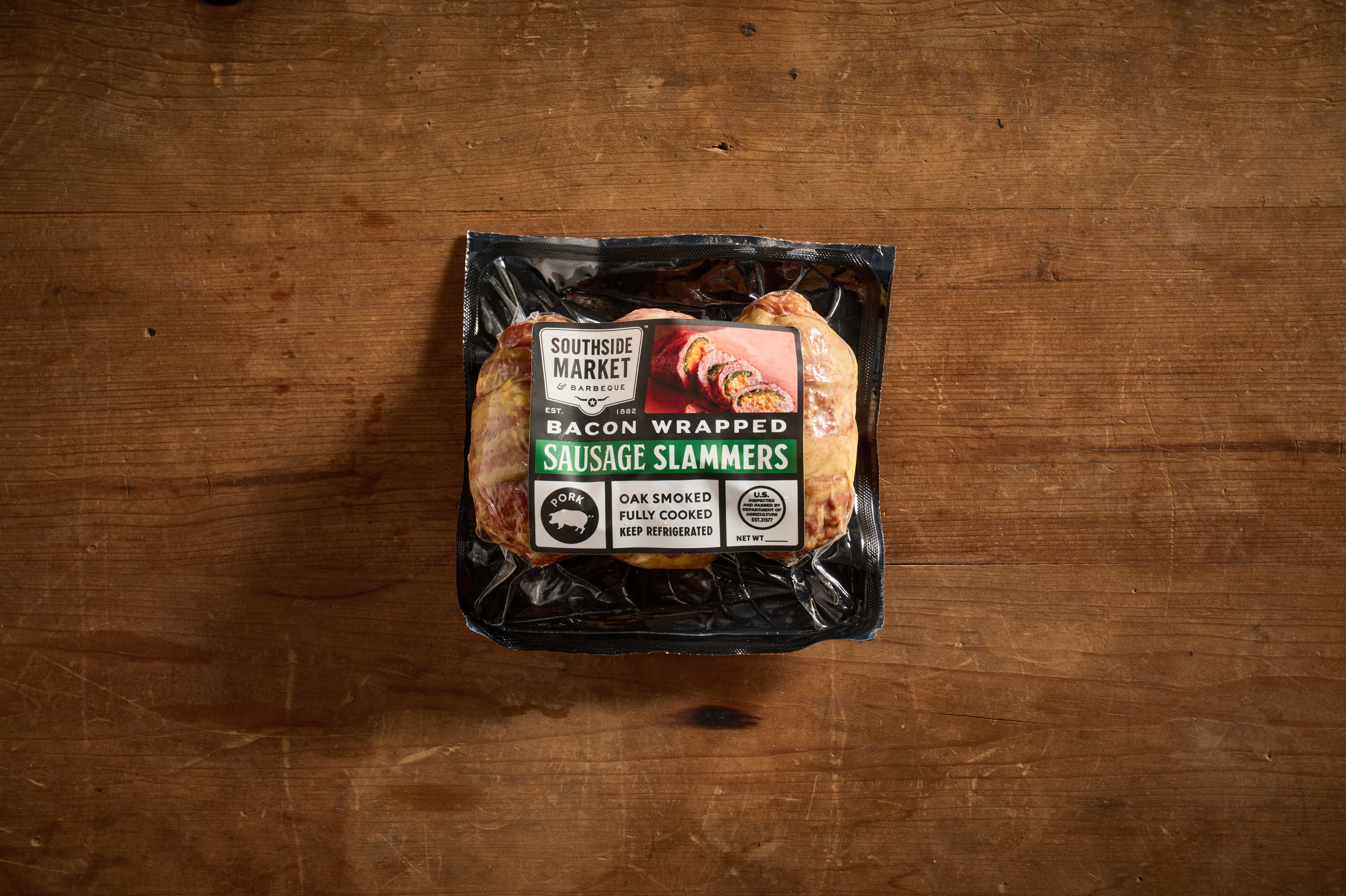 Bacon Wrapped Cheddar Jalapeño Sausage Slammers by Southside Market & Barbeque - Alternate image 1