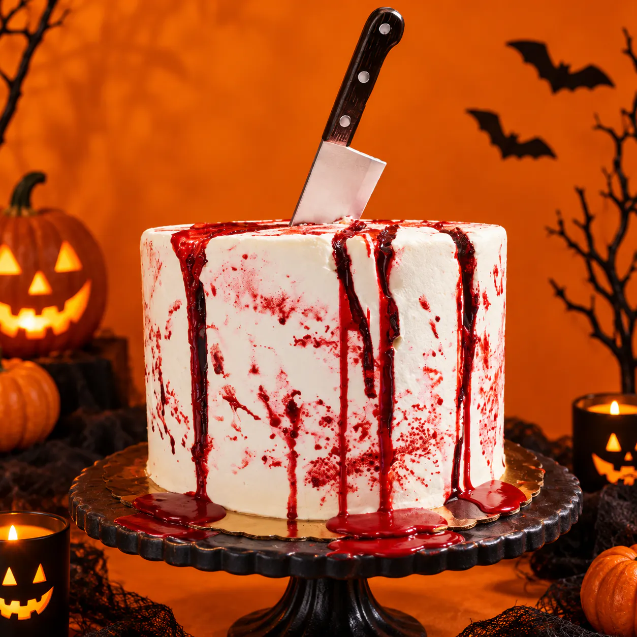 Halloween "Blood Splatter" Cake by Elegant Desserts