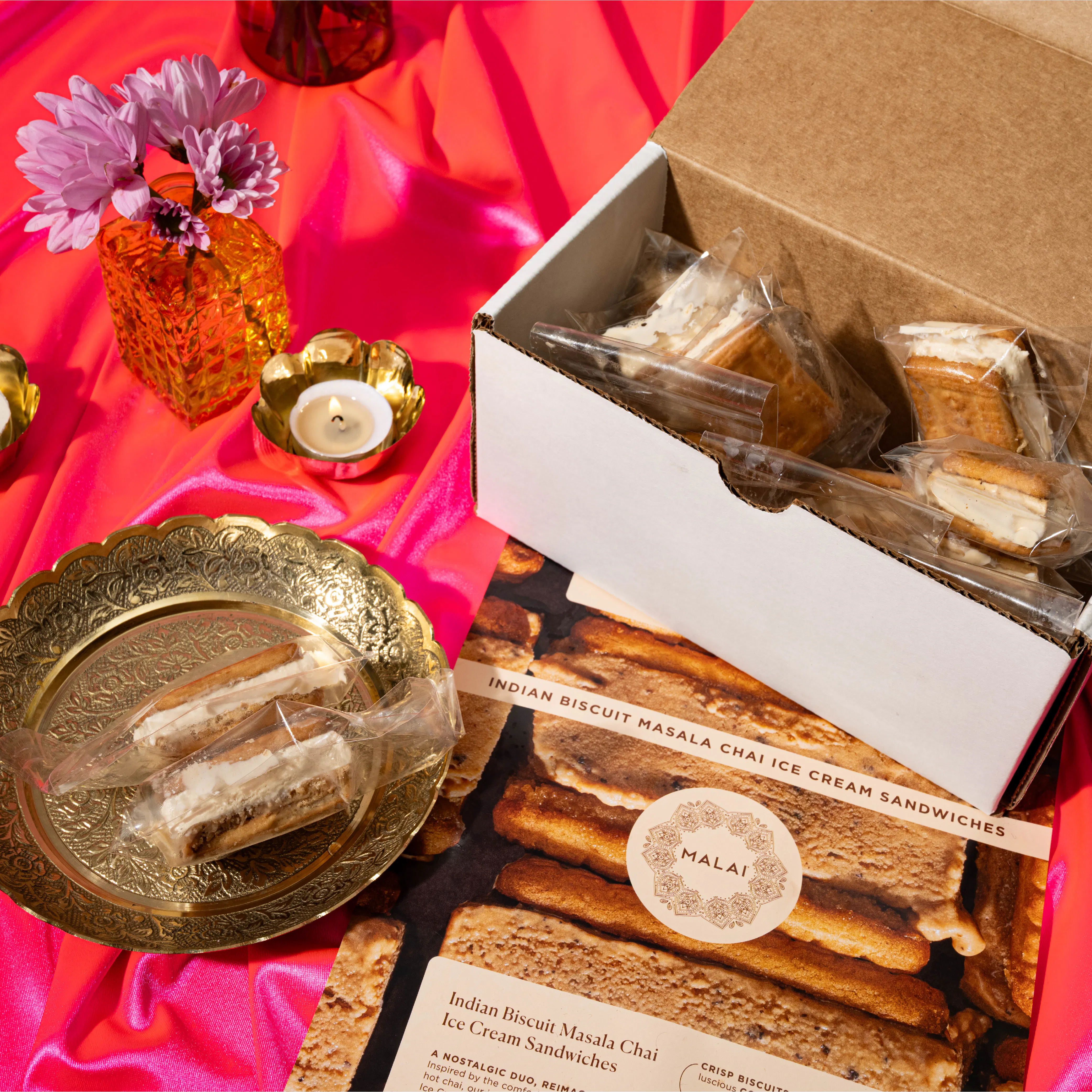 Indian Biscuit Masala Chai Ice Cream Sandwiches by Malai Ice Cream - Alternate image 3