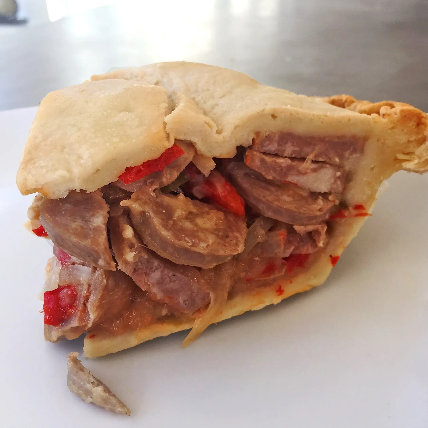 Sausage & Peppers "Cannonball" Pie by B-More Pies