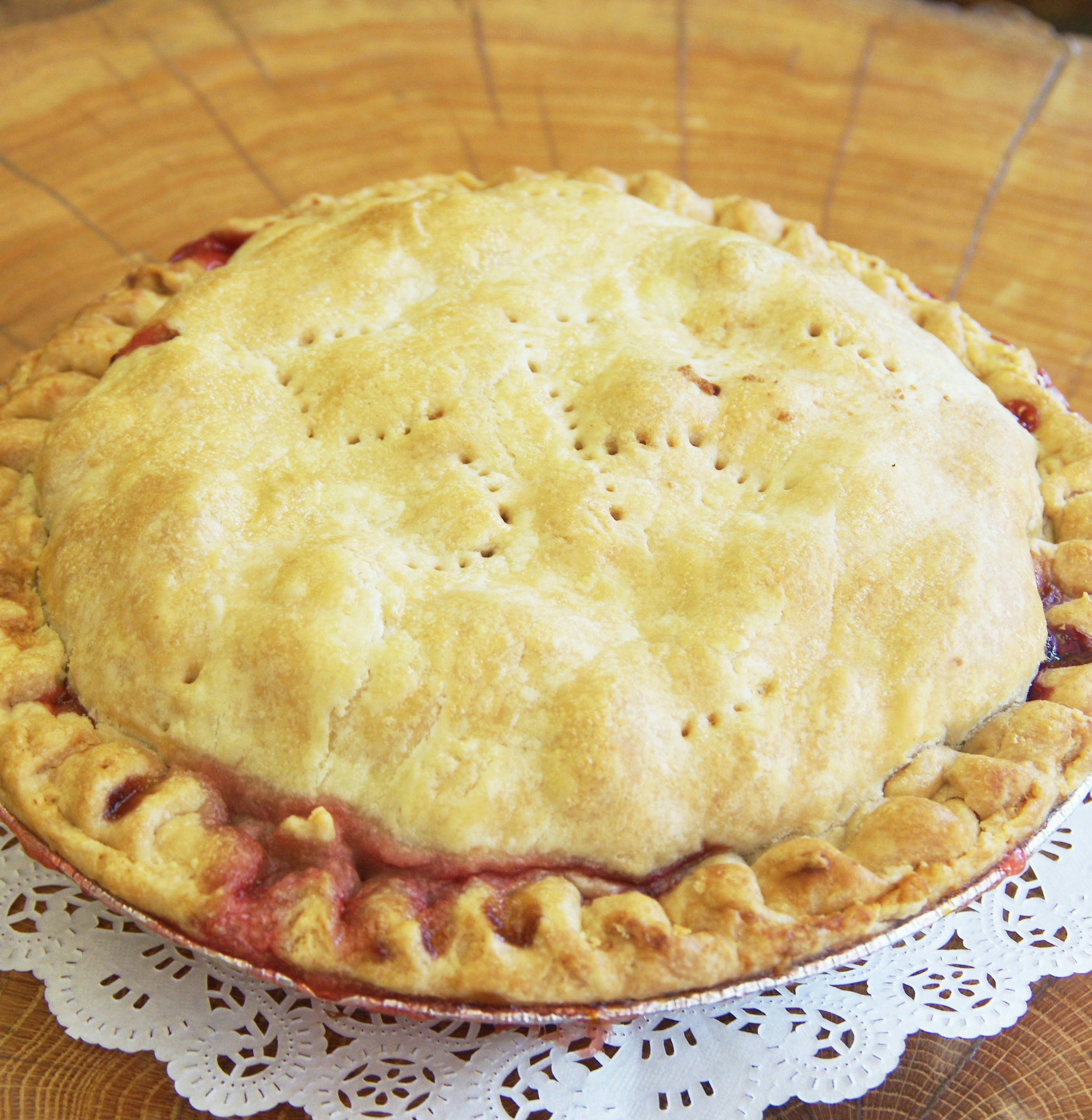 Strawberry Rhubarb Pie by Michele's Pies