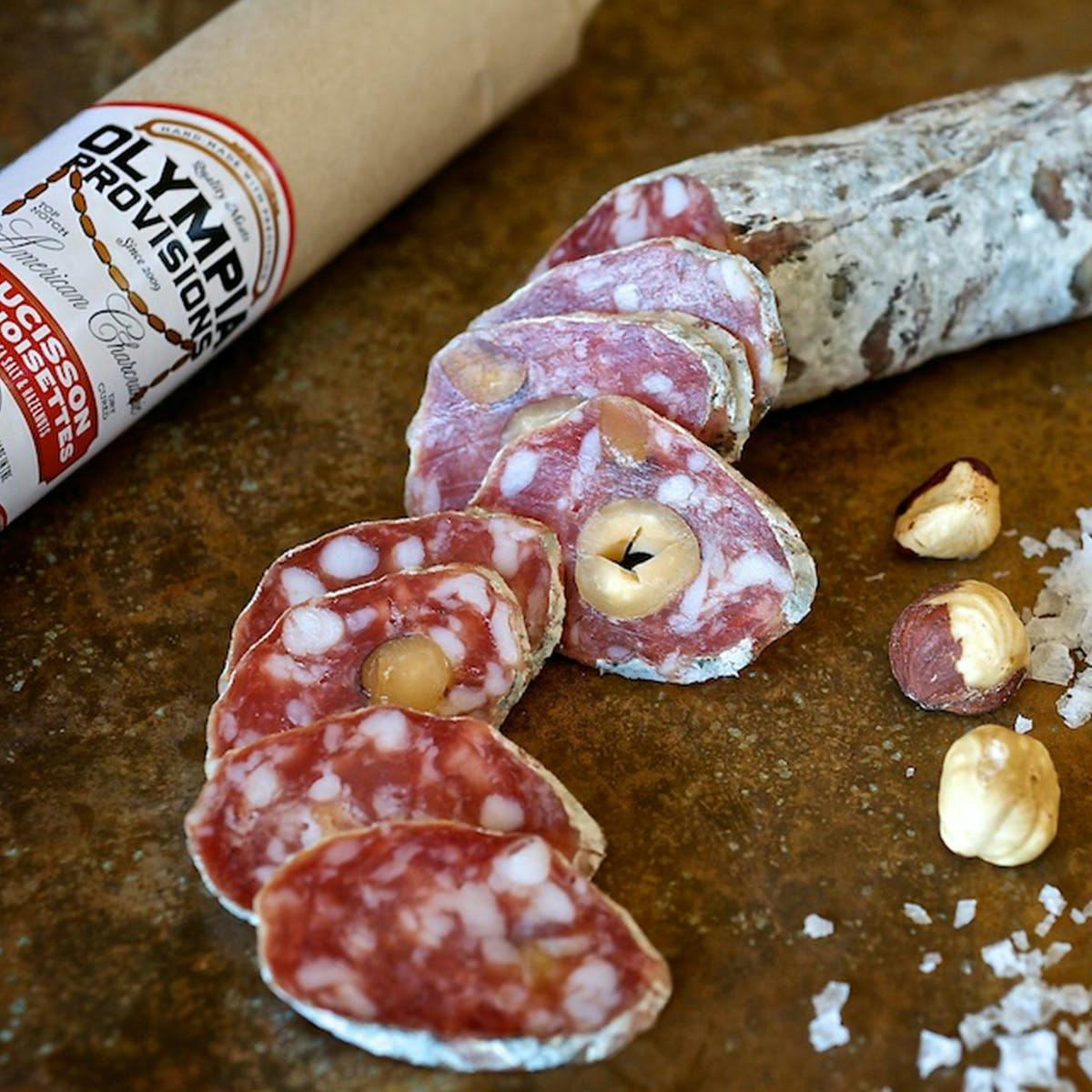 French Salami Sampler with Red Gift Box by Olympia Provisions - Alternate image 3