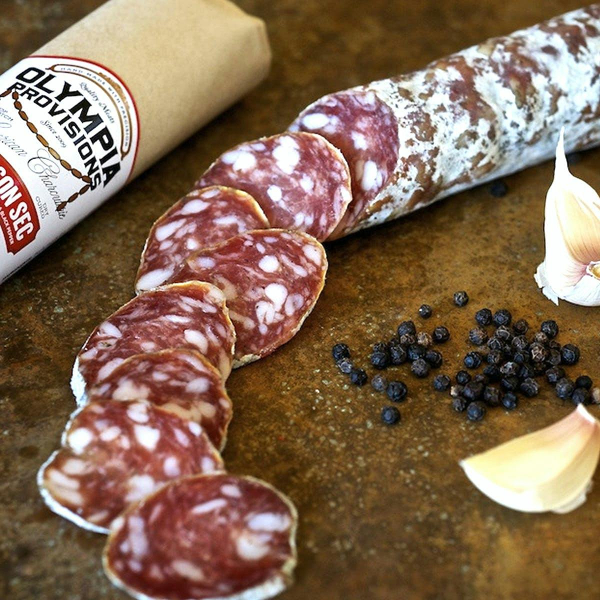 French Salami Sampler with Red Gift Box by Olympia Provisions - Alternate image 5