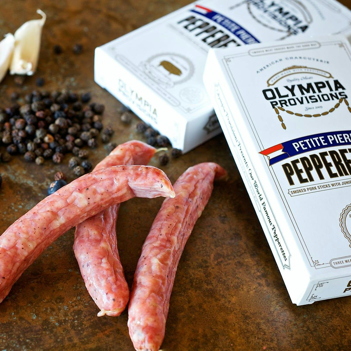 Pepperette & Summer Sausage Pack with Red Gift Box by Olympia Provisions - Alternate image 2