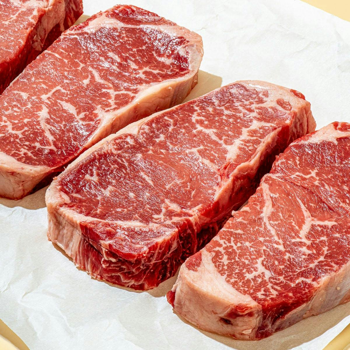 Dry-Aged USDA Prime Black Angus Boneless NY Strip Steak, Center Cut