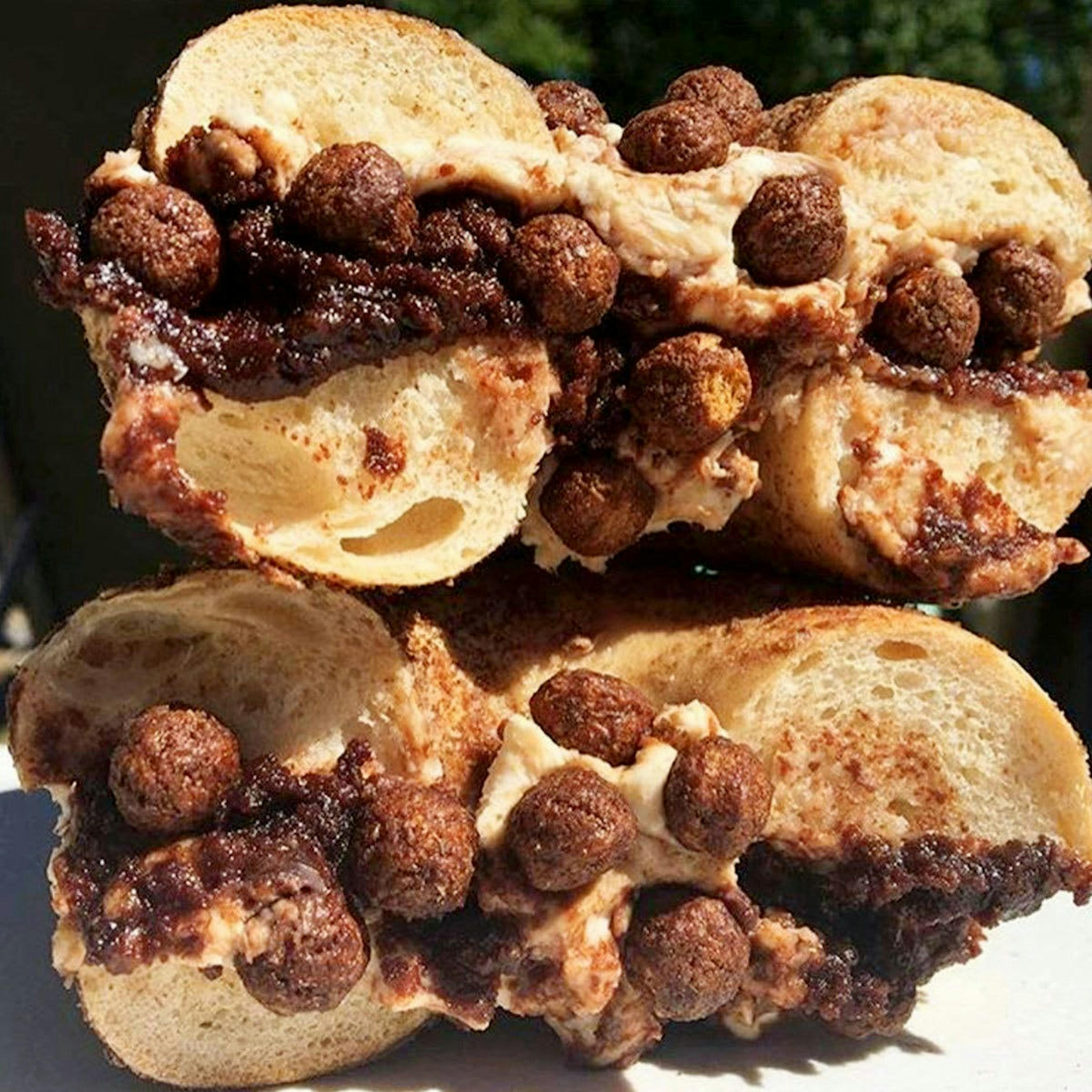 Overloaded Cocoa Puffs Bagels + Cream Cheese by The Bagel Nook