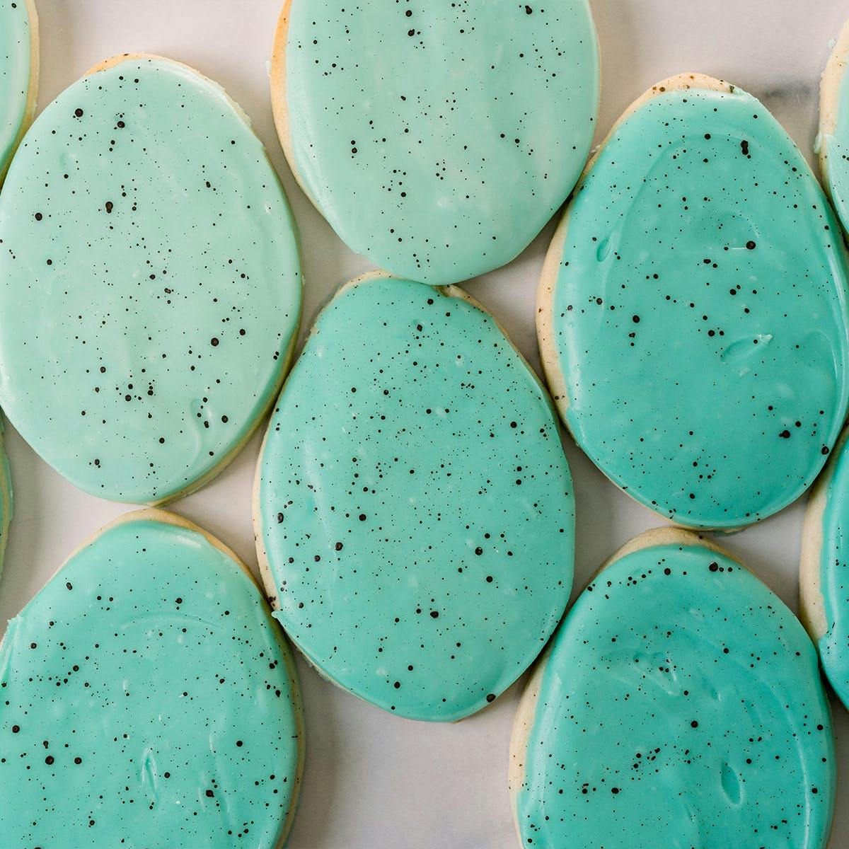 Easter Speckled Egg Cookies by Elle's Belles Bakery