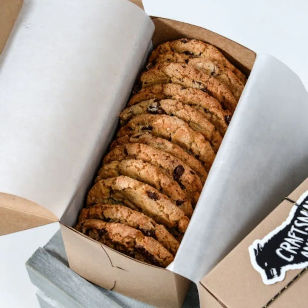 Valrhona Chocolate Chip Cookie Dozen by Craftsman and Wolves | Goldbelly