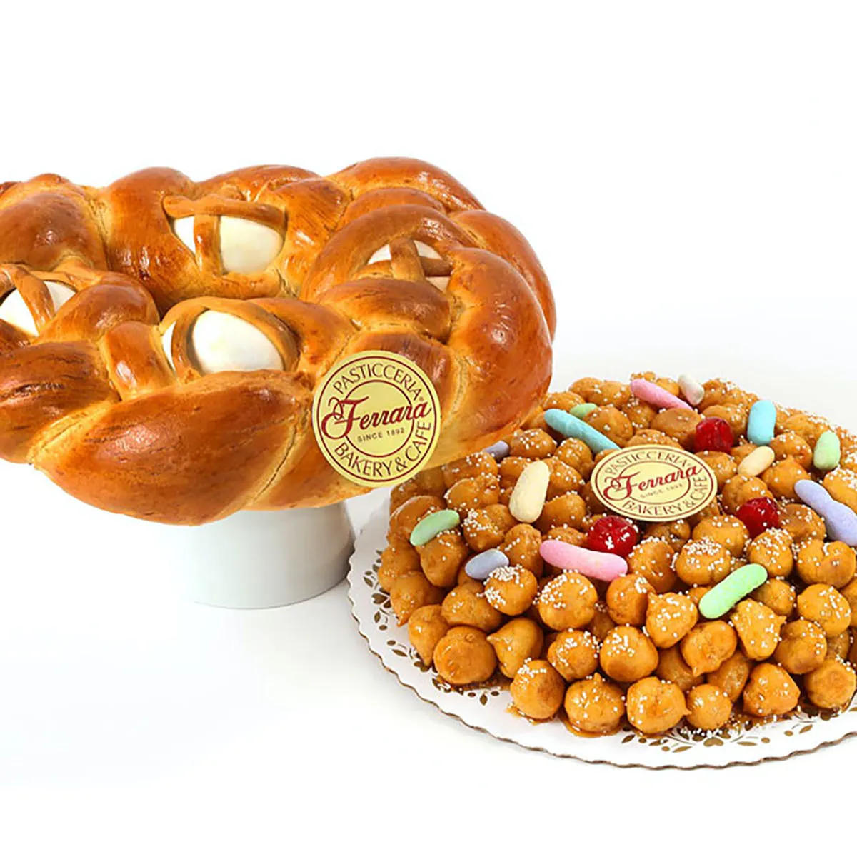 Casatella + Struffoli Combo by Ferrara Bakery