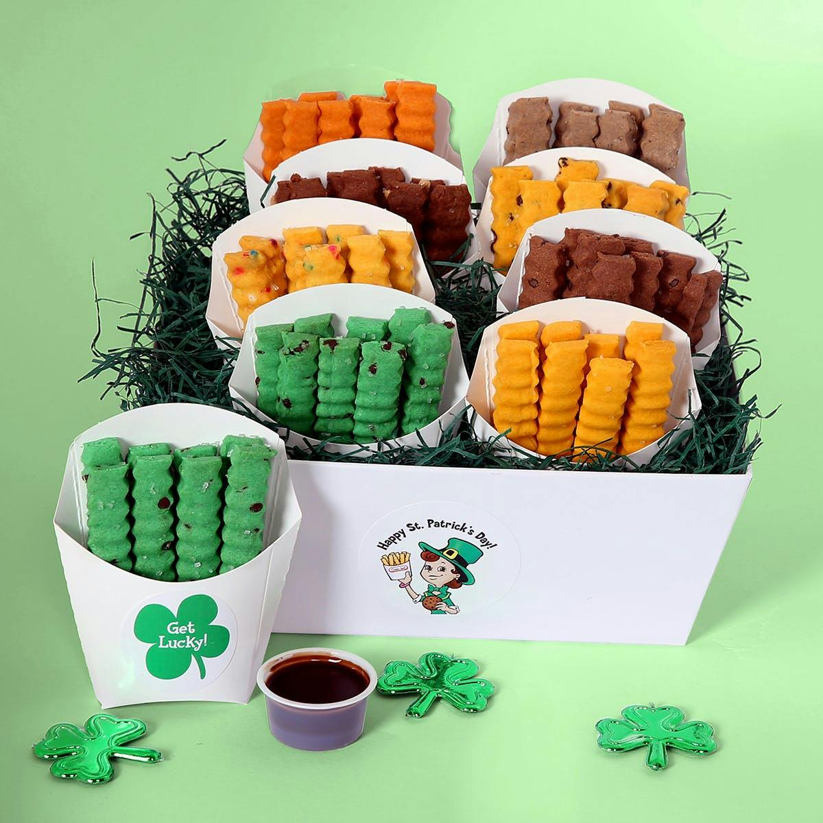 St. Patrick's Day Cookie Fries Basket - 8 Cartons by The Cookie Joint
