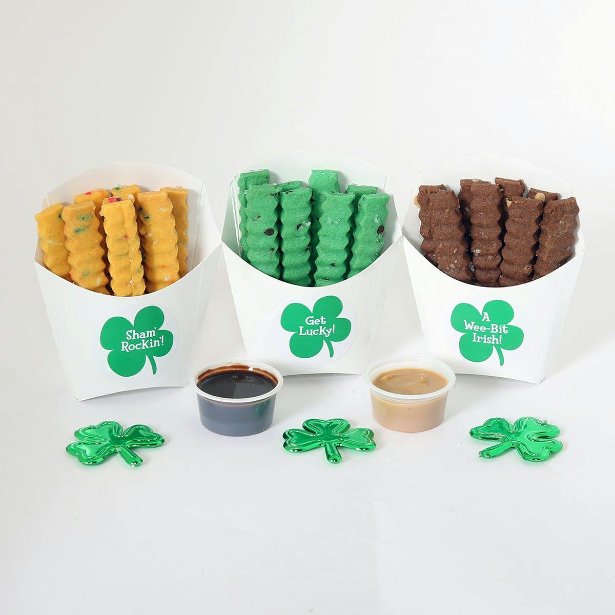 St. Patrick's Day Cookie Fries Basket - 8 Cartons by The Cookie Joint - Alternate image 2
