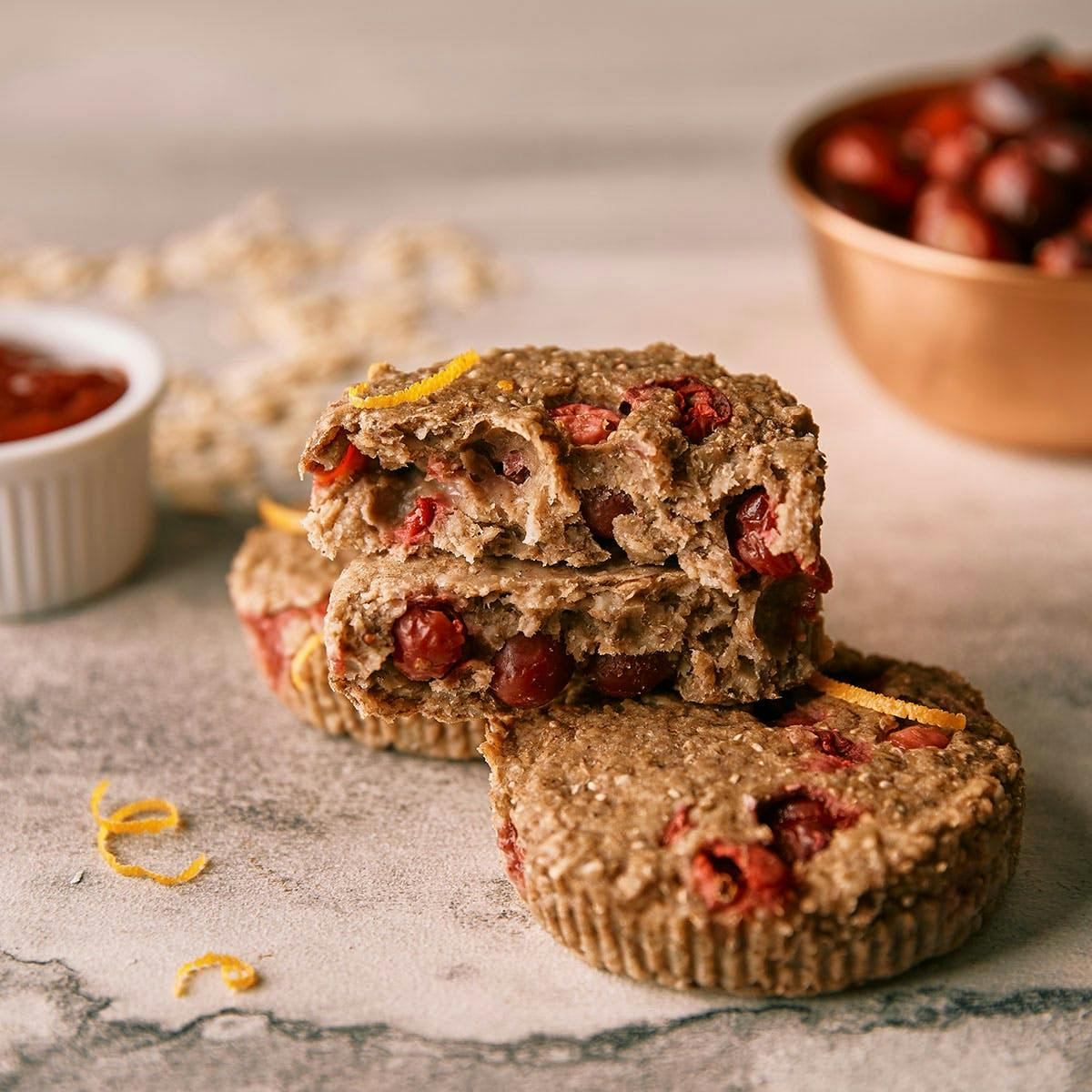 Cranberry Orange Oatmeal Chia Cups by Stylish Spoon