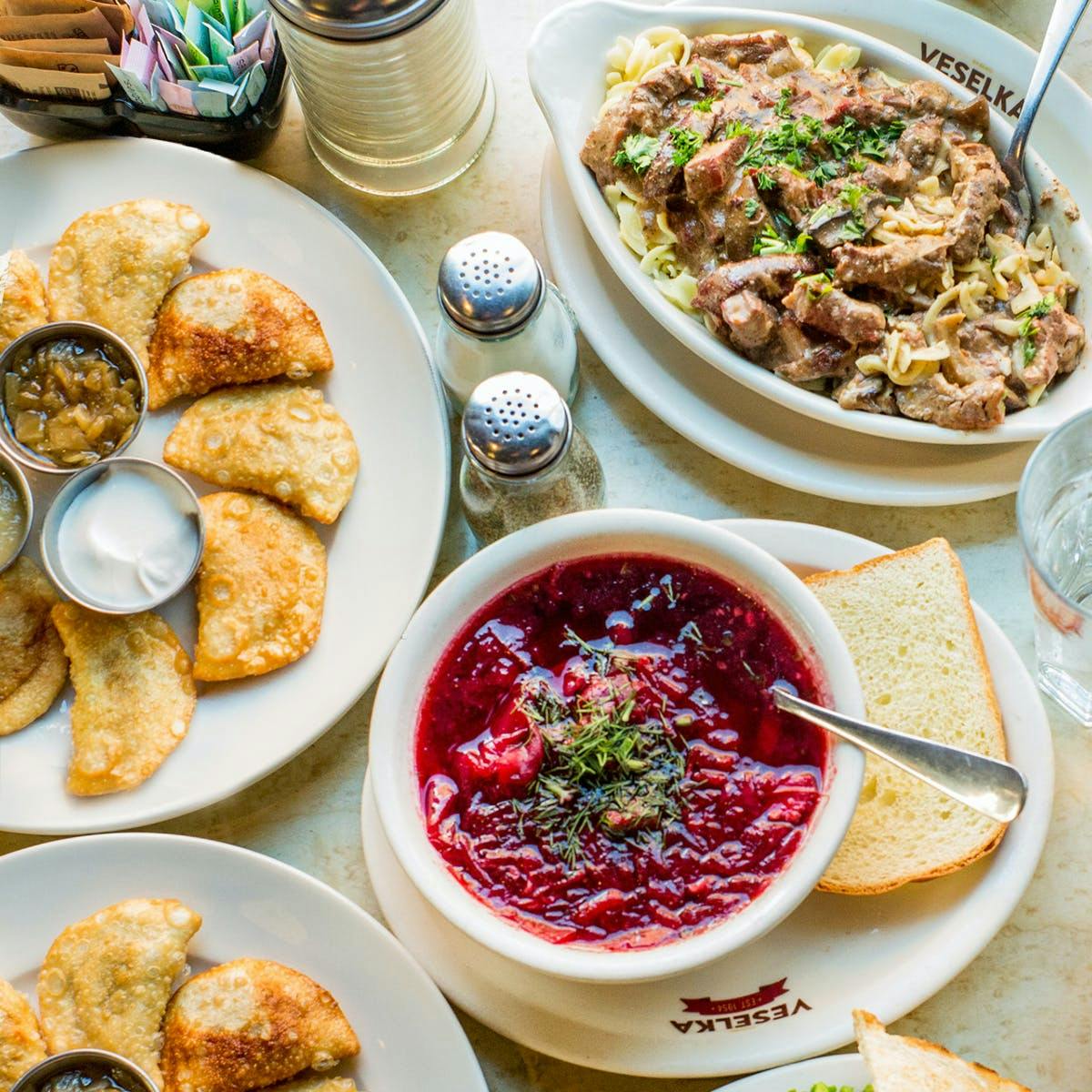 Complete Ukrainian Dinner for 4 by Veselka