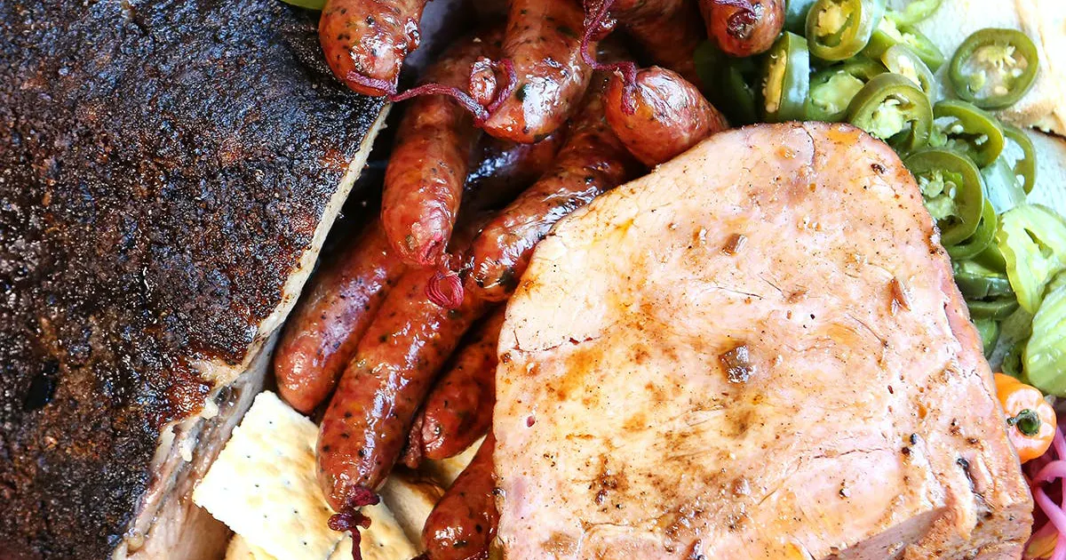 Texas BBQ Sampler - Brisket, Kreuz Sausage & Pit Ham by Lockhart ...