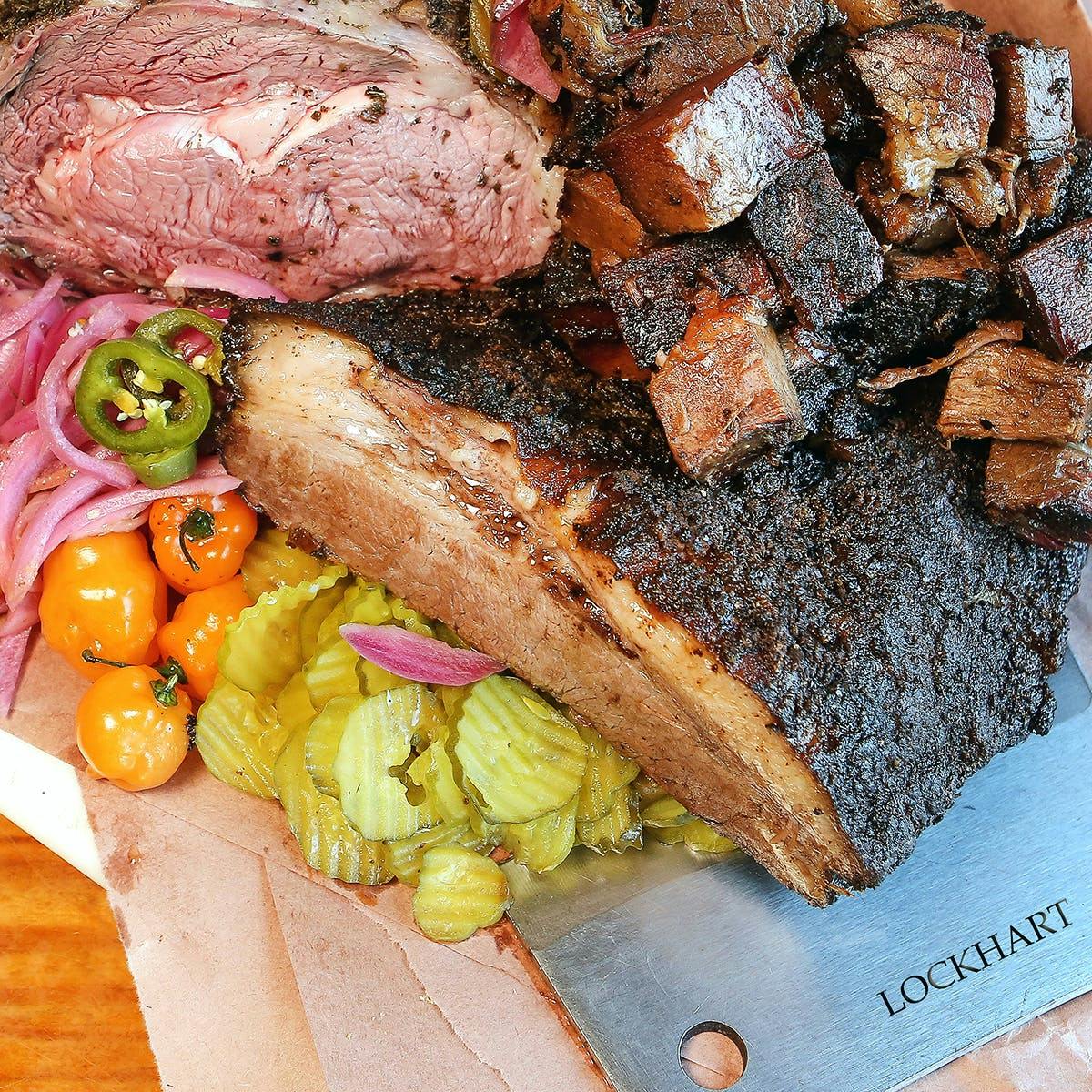 Texas BBQ Sampler - Brisket, Prime Rib & Burnt Ends by Lockhart Smokehouse - Alternate image 1