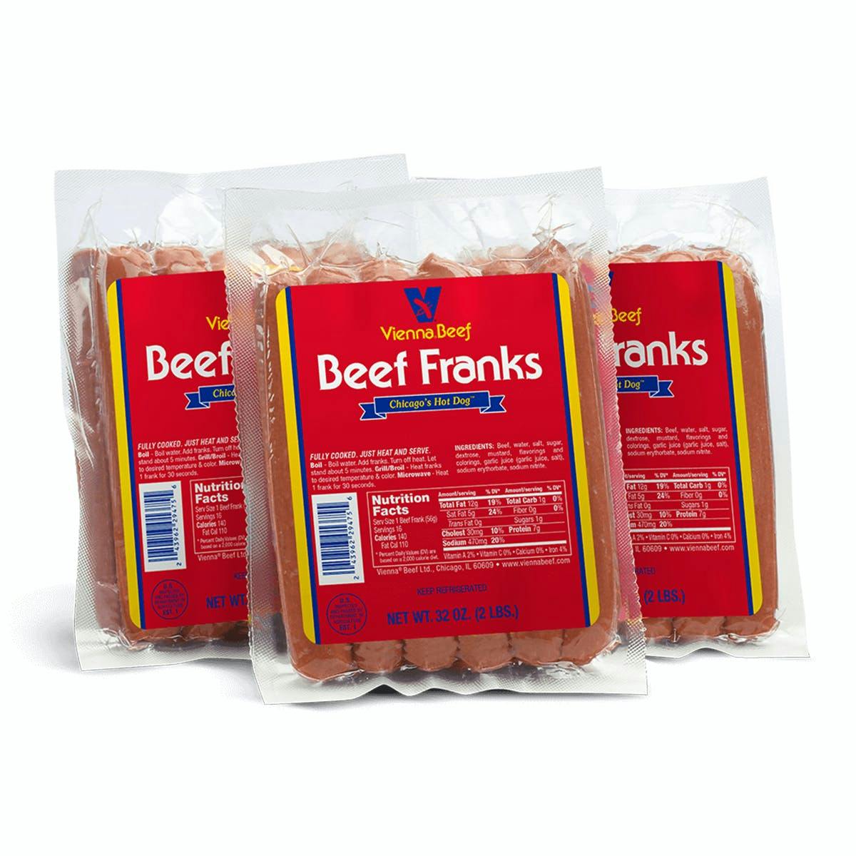 Chicago Style Hot Dog Kit 16 PACK Vienna Bef