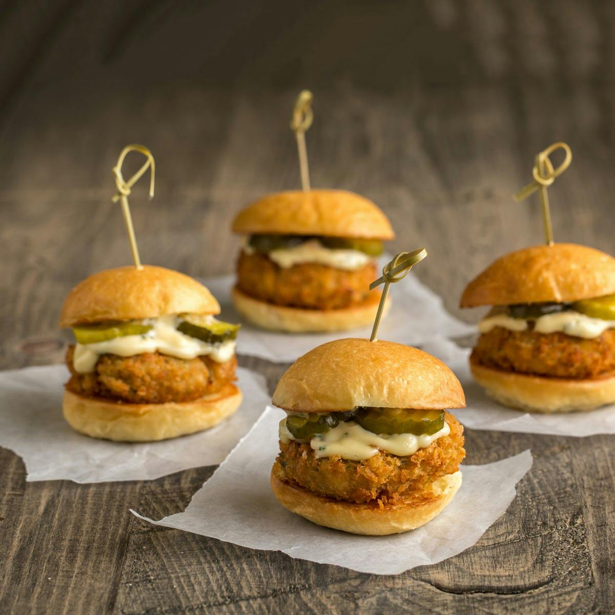 Crab Cake Sliders & New England Clam Chowder by Hancock