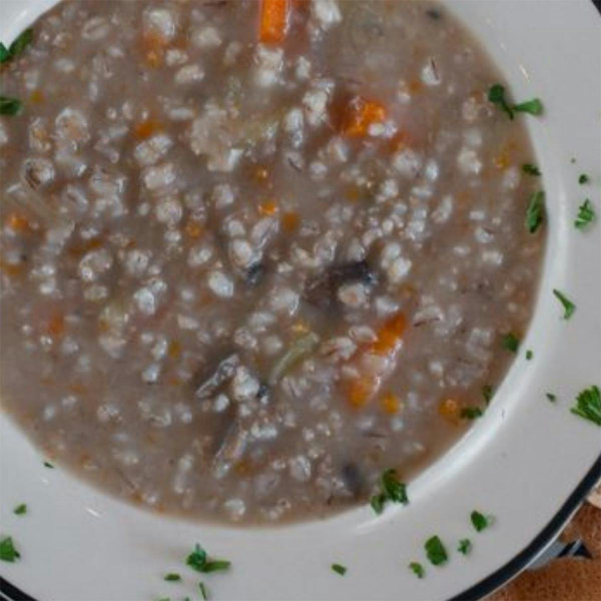 Mushroom Beef Barley Soup with Flanken - Hearty Deli-Style Soup Recipe