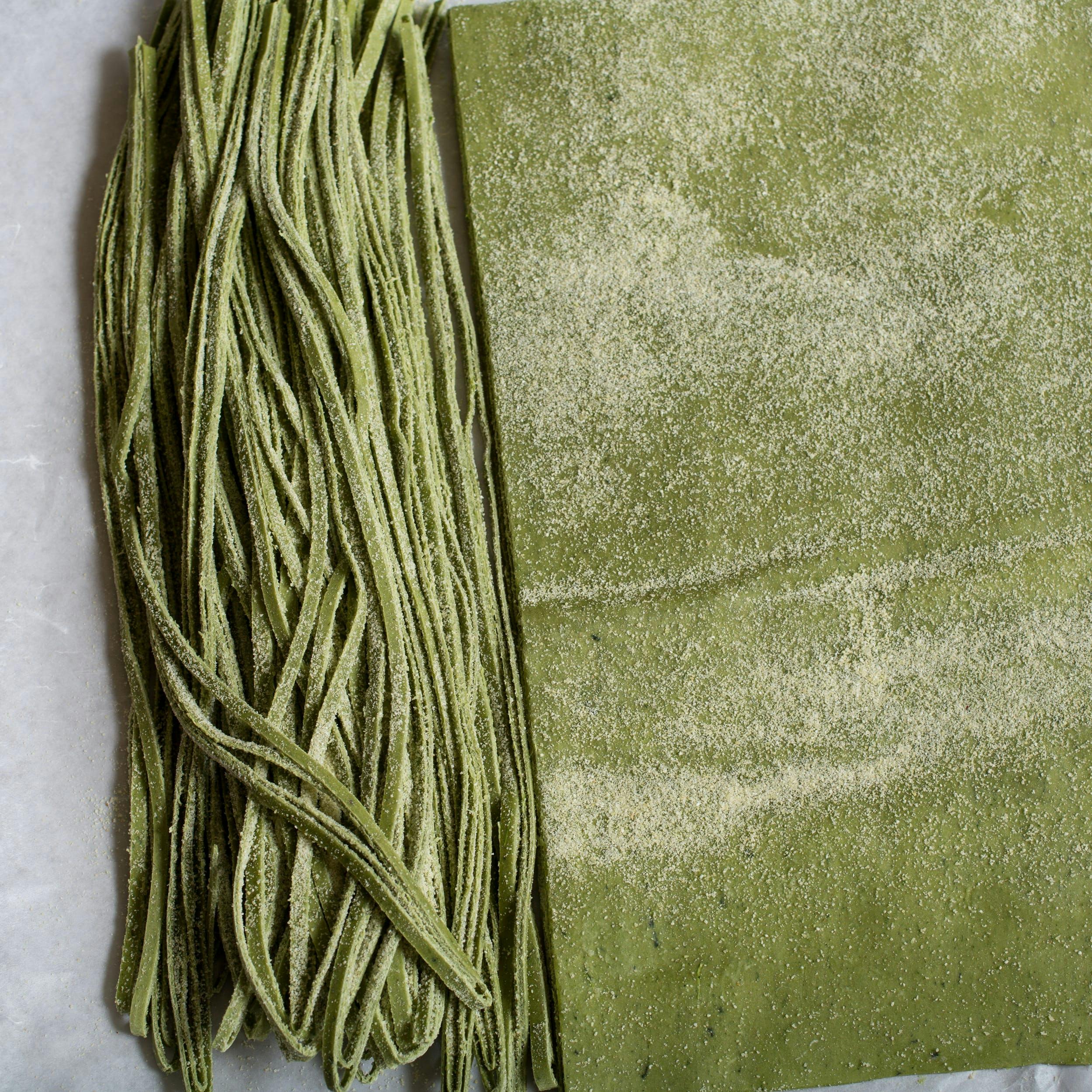Fresh Spinach Pasta by the Pound by Raffetto's Pasta