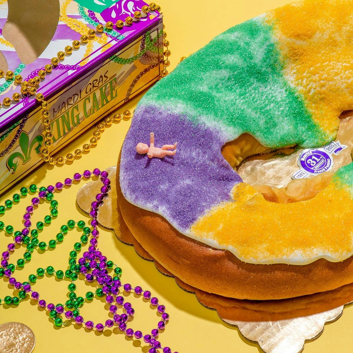 New Orleans King Cake with Filling by Maurice French Pastries Goldbelly
