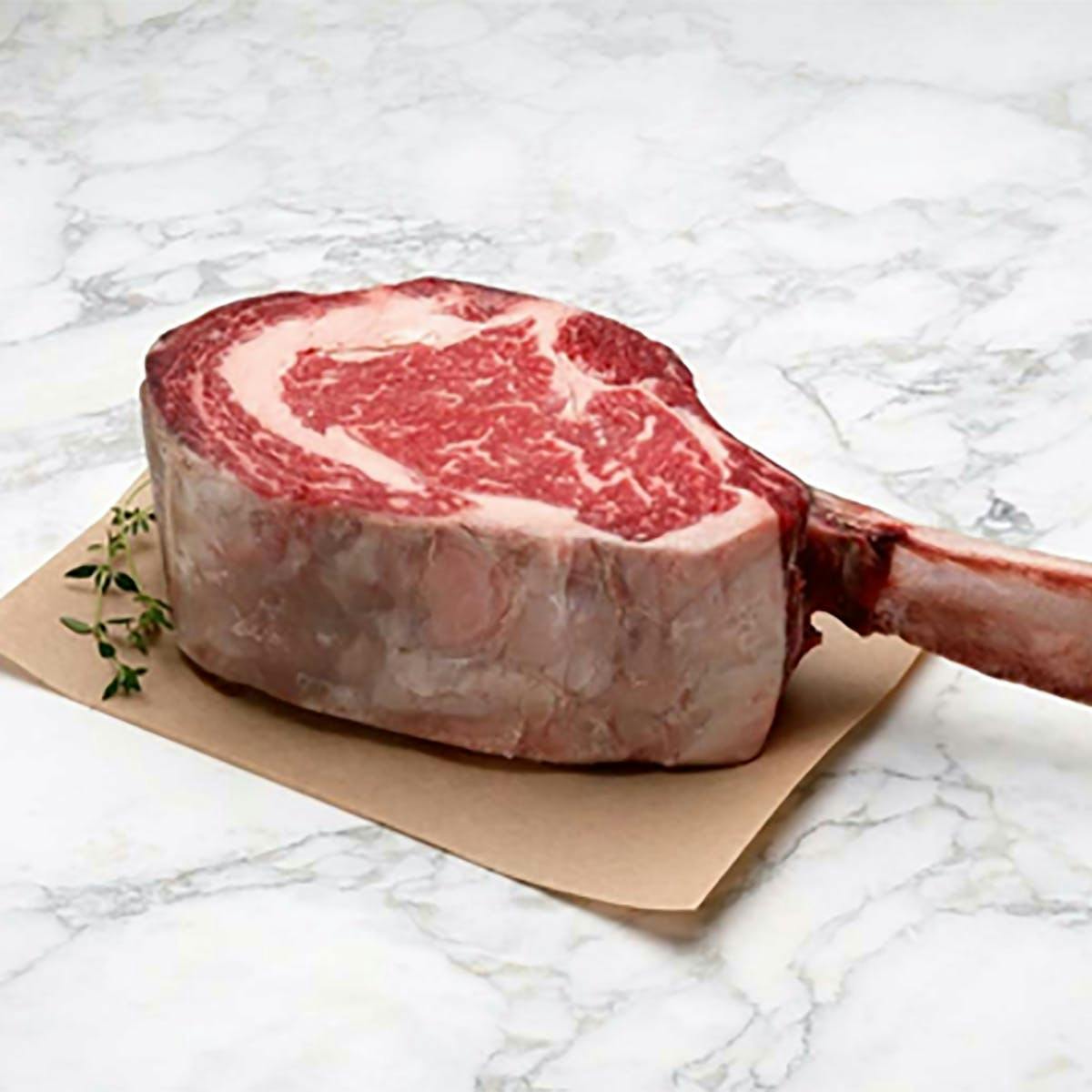 USDA Prime Northwest Beef Tomahawk Steak by Double R Ranch Goldbelly