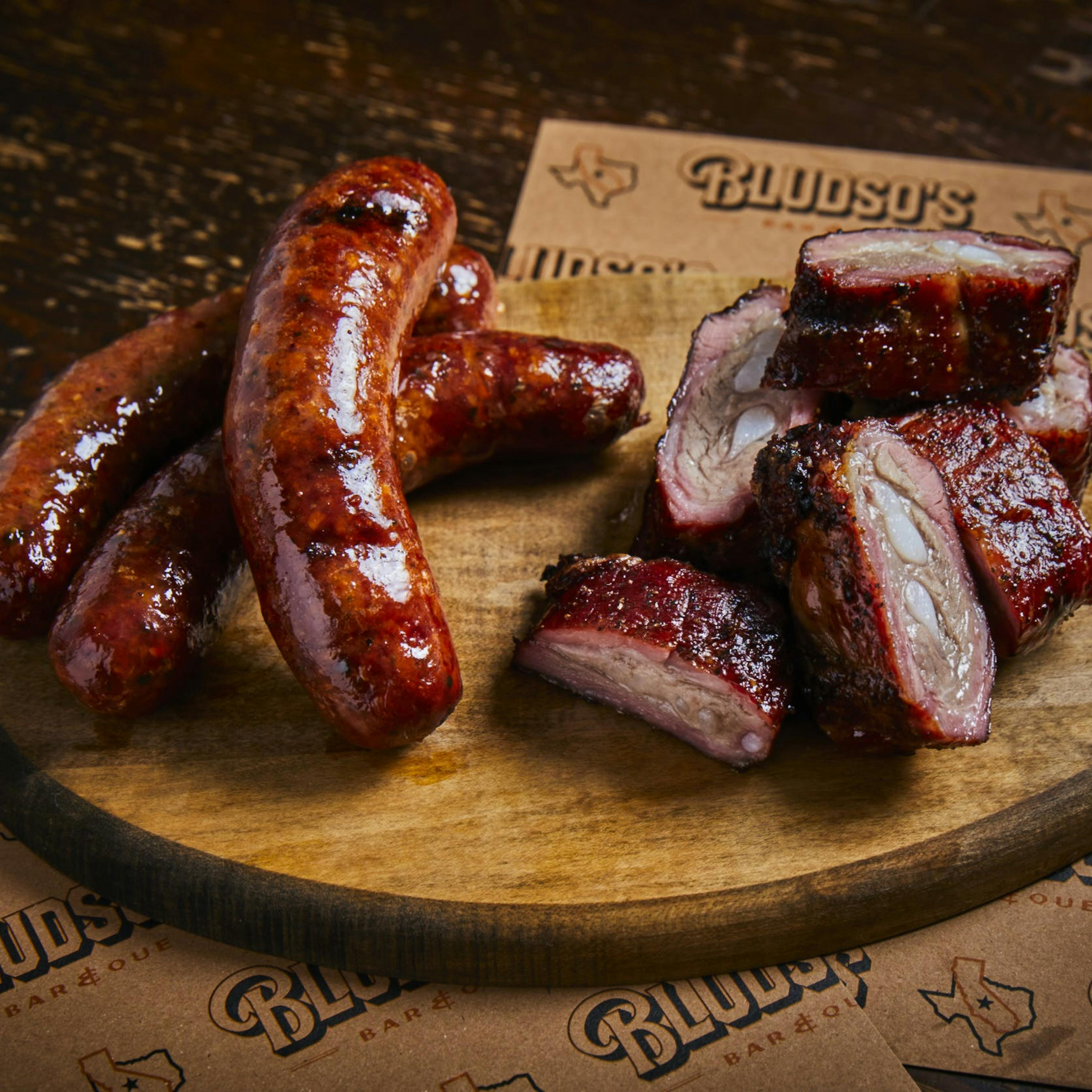 BBQ Rib Tips & Hot Links Combo by Bludso's BBQ - Alternate image 1