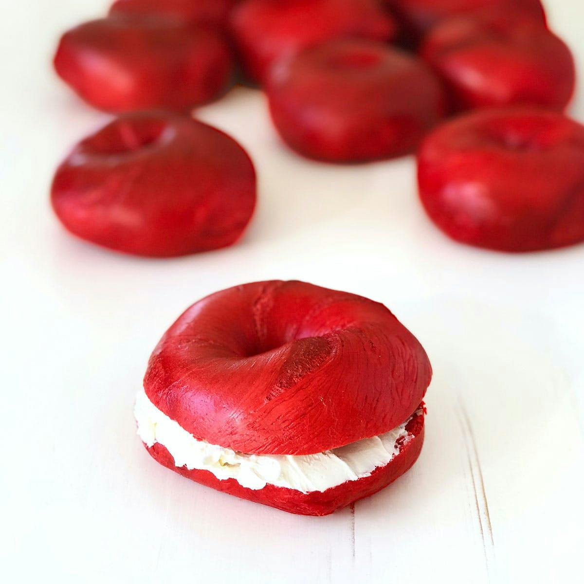 Valentine's Day Bagels by Essa Bagel