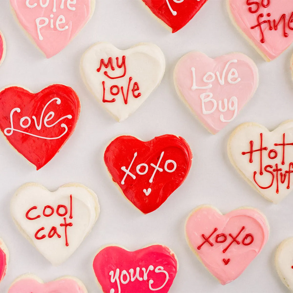 Conversation Heart Sugar Cookies by Elle's Belles Bakery