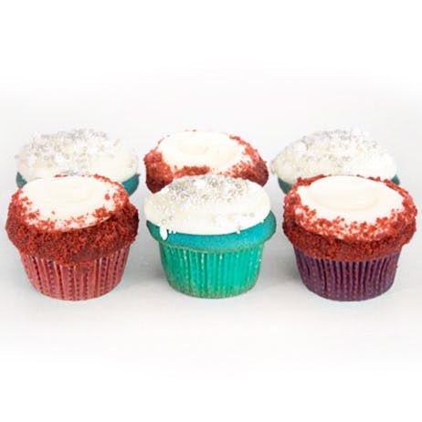 Red & Blue Velvet Cupcakes - 12 Pack by Carousel Cakes