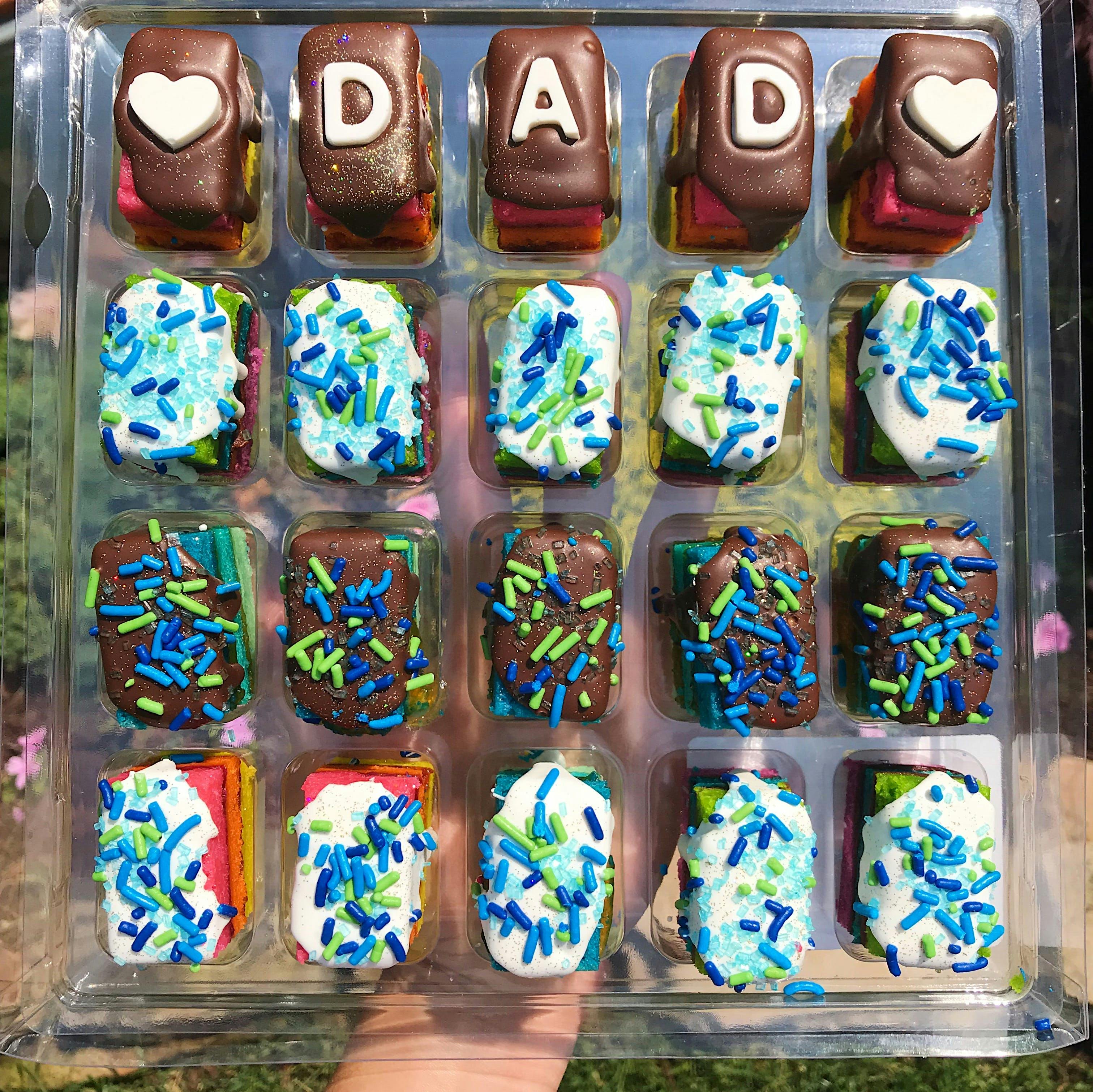 Father's Day Rainbow Cookies- 20 Pack by Zola Bakes - Alternate image 1